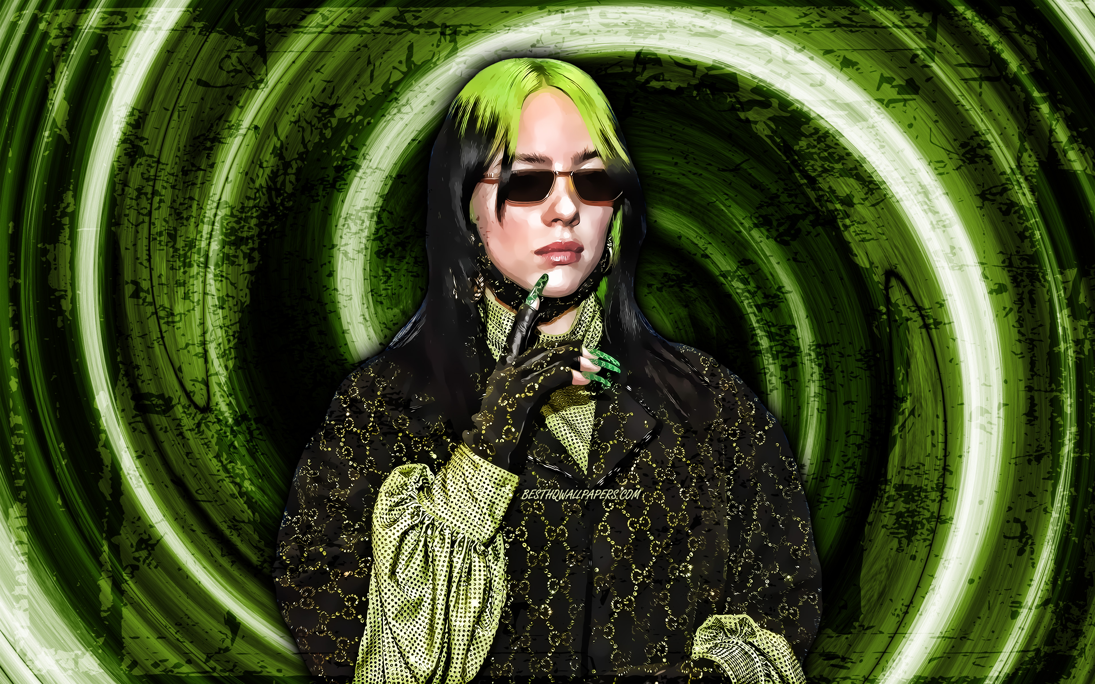 Billie Eilish Green Wallpapers