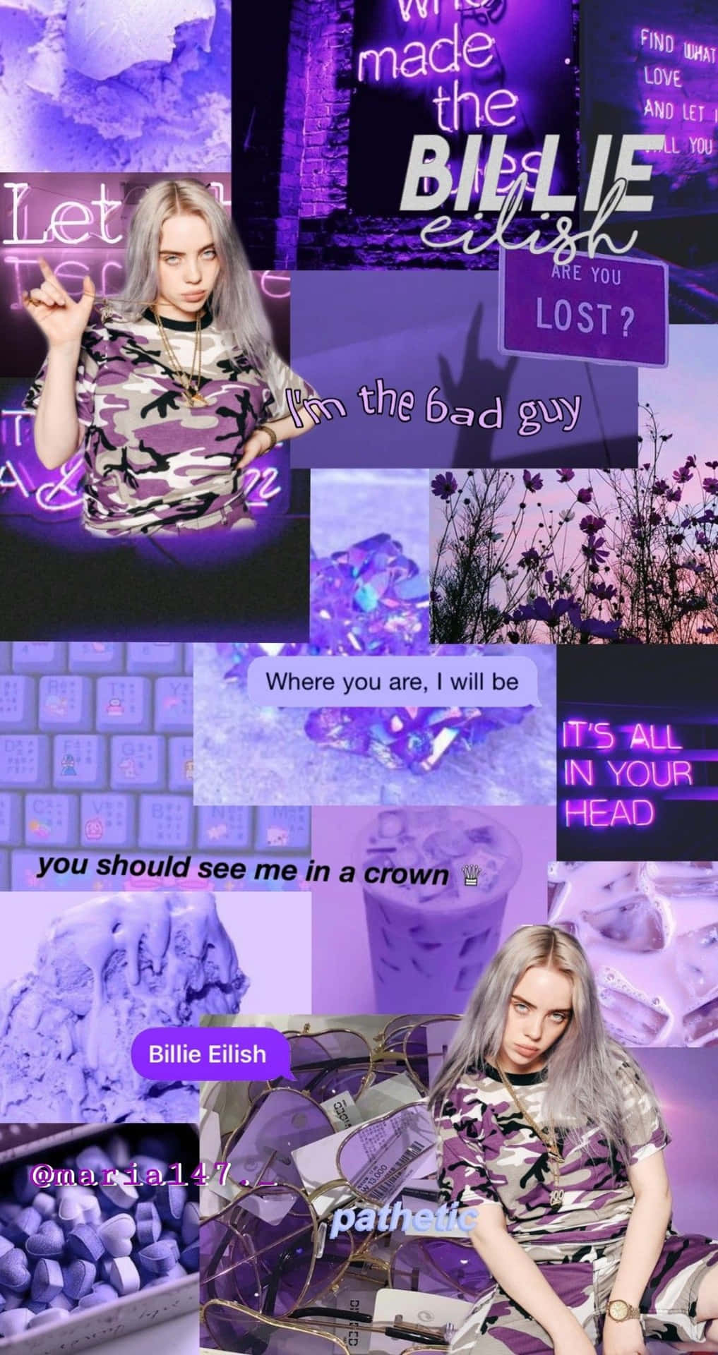 Billie Eilish Lyrics Wallpapers