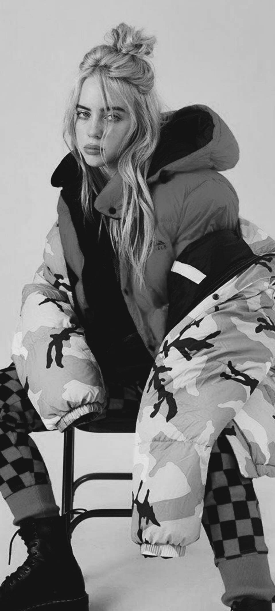 Billie Eilish Monochrome Wallpapers