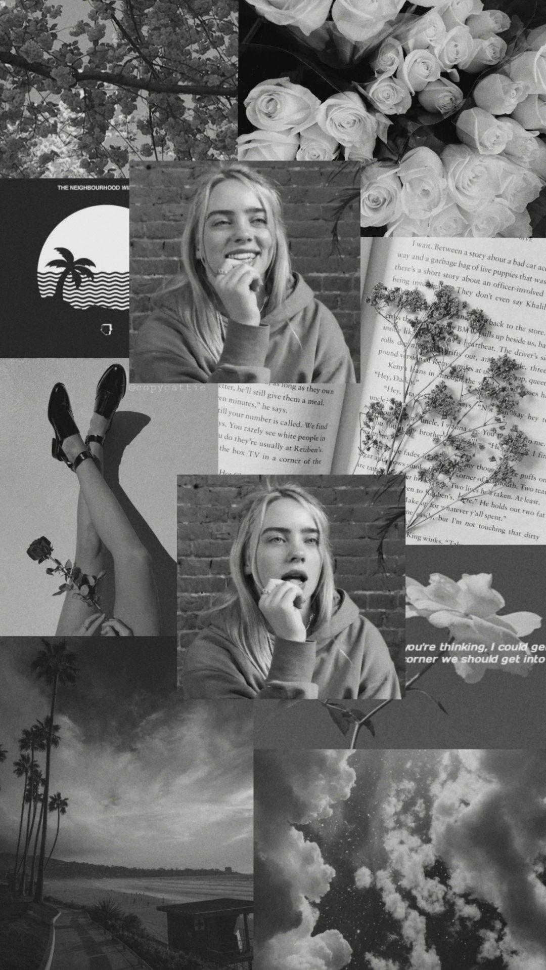 Billie Eilish Monochrome Wallpapers