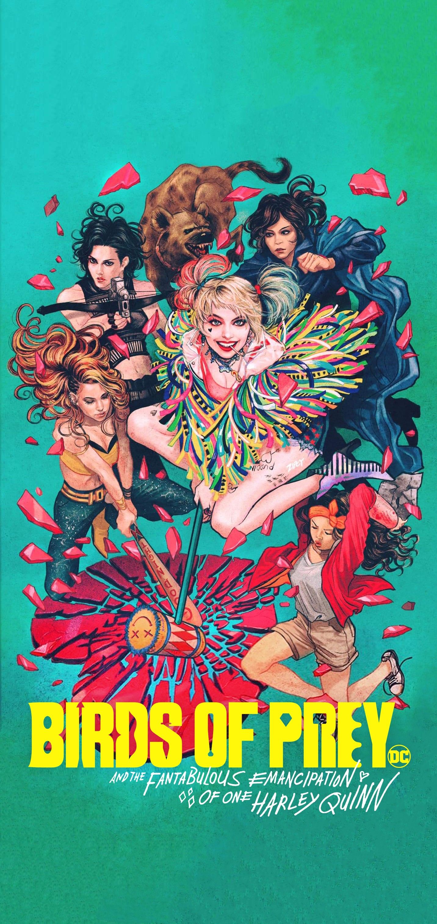 Birds Of Prey Neon Poster Wallpapers