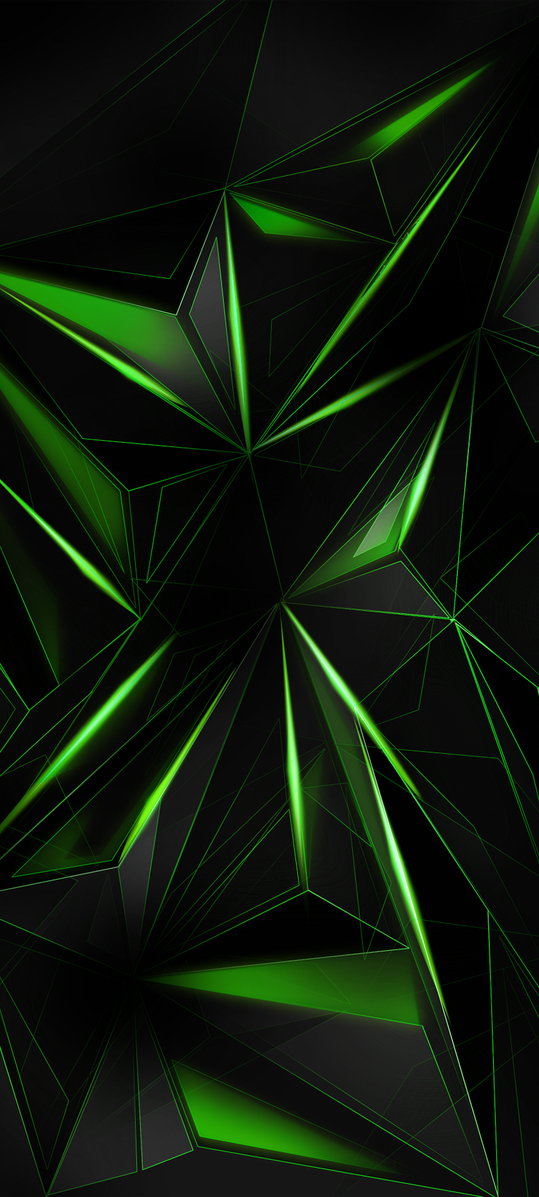 Black &Amp; Green Triangle Wallpapers