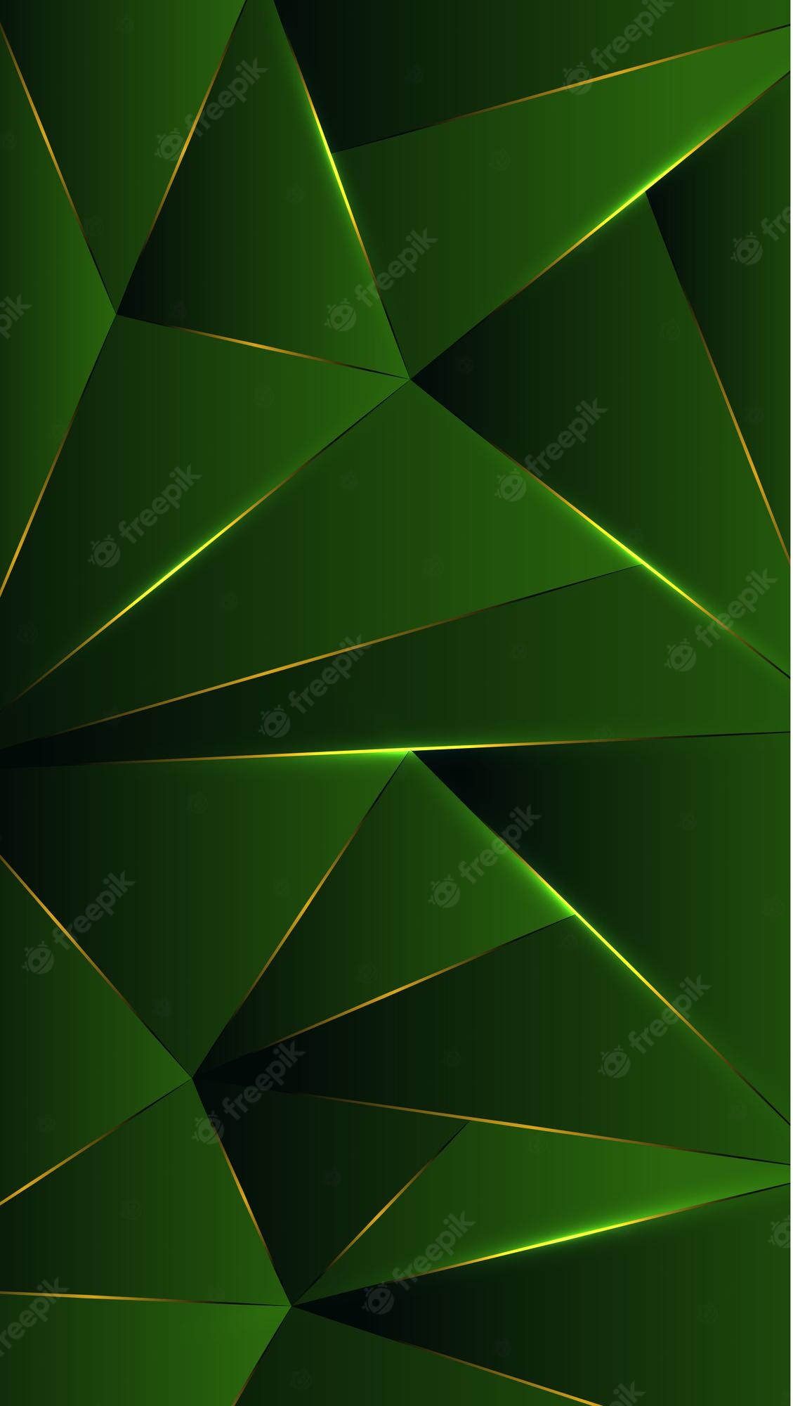 Black &Amp; Green Triangle Wallpapers