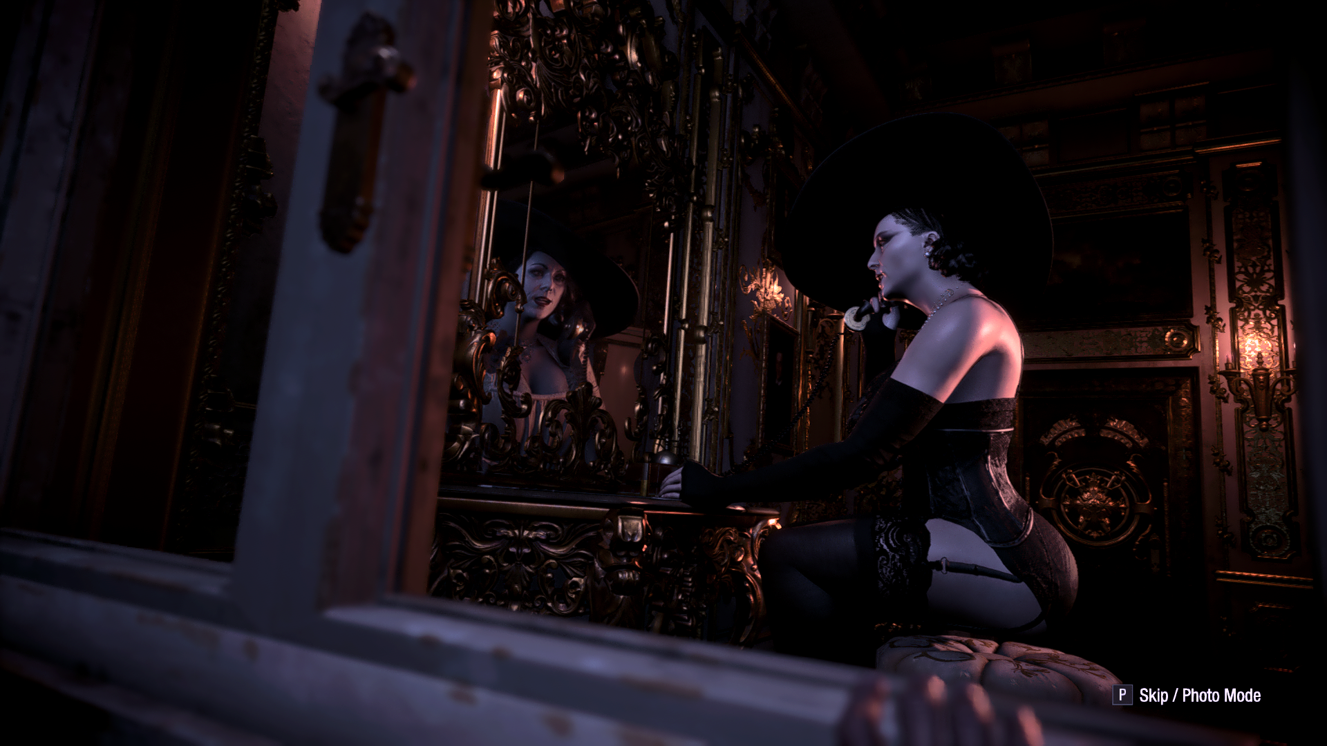 Black &Amp; White Lady Dimitrescu Cool Resident Evil Village Wallpapers