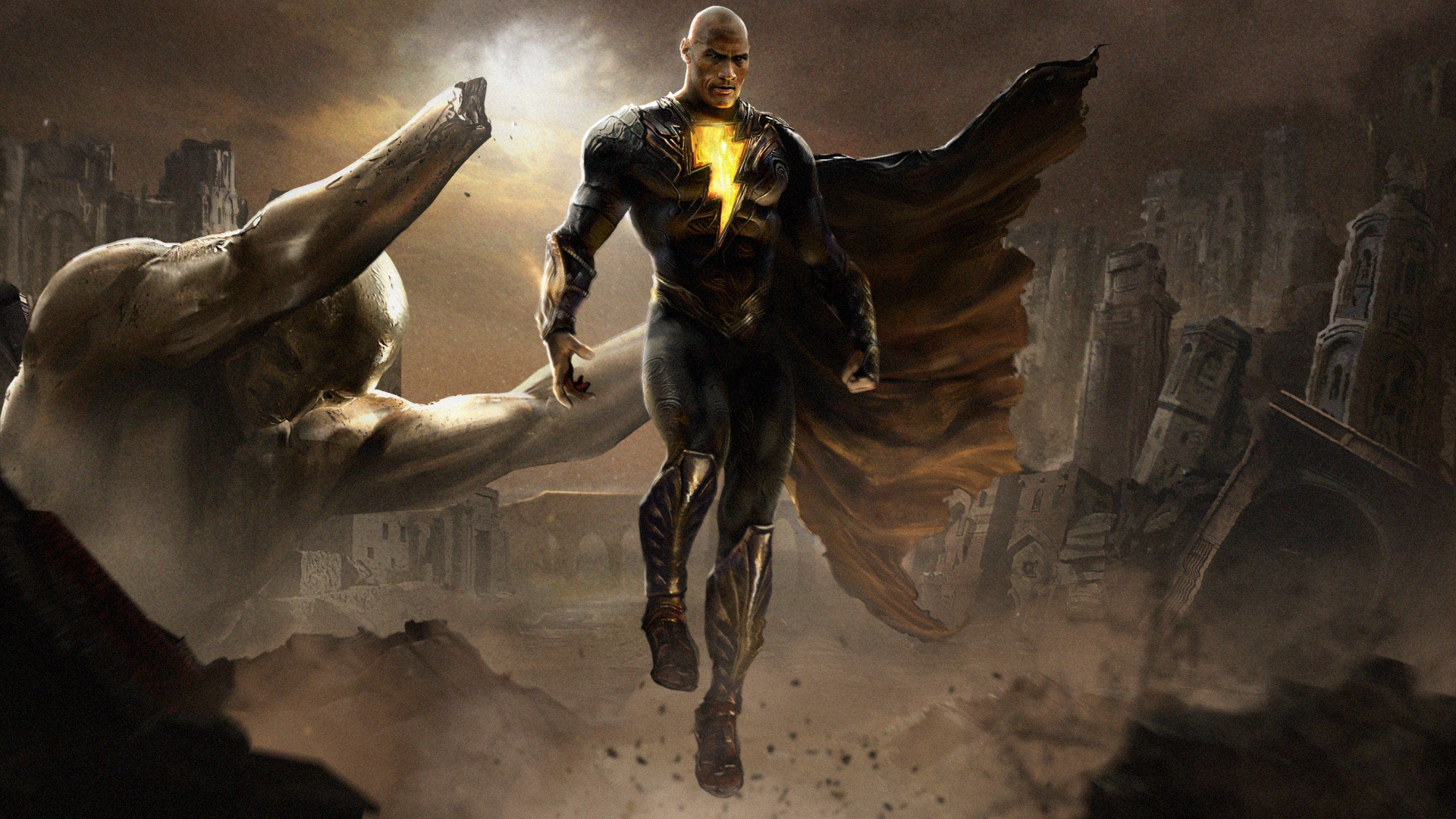 Black Adam As Dwayne Johnson Cool Art Wallpapers