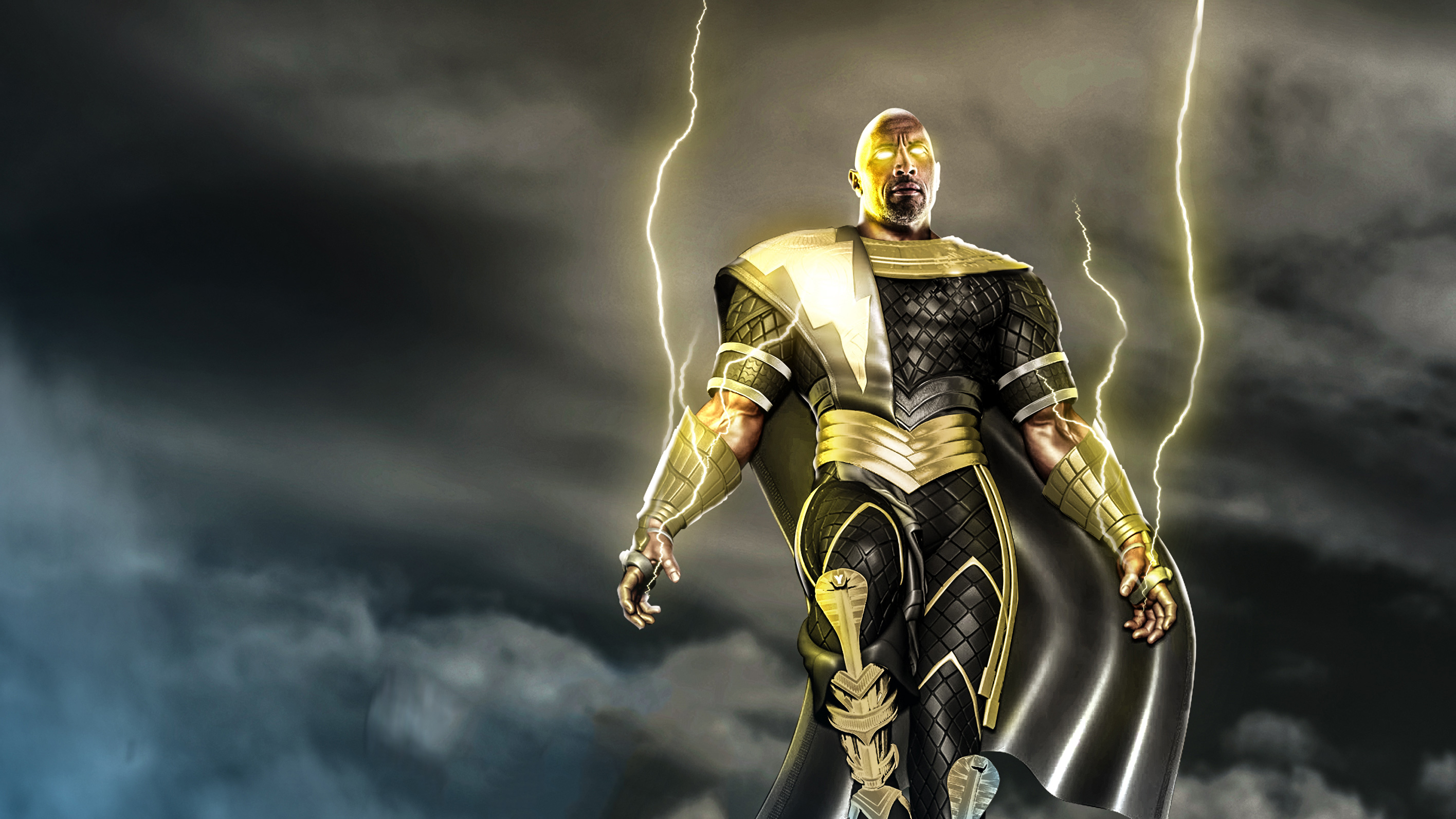 Black Adam As Dwayne Johnson Cool Art Wallpapers