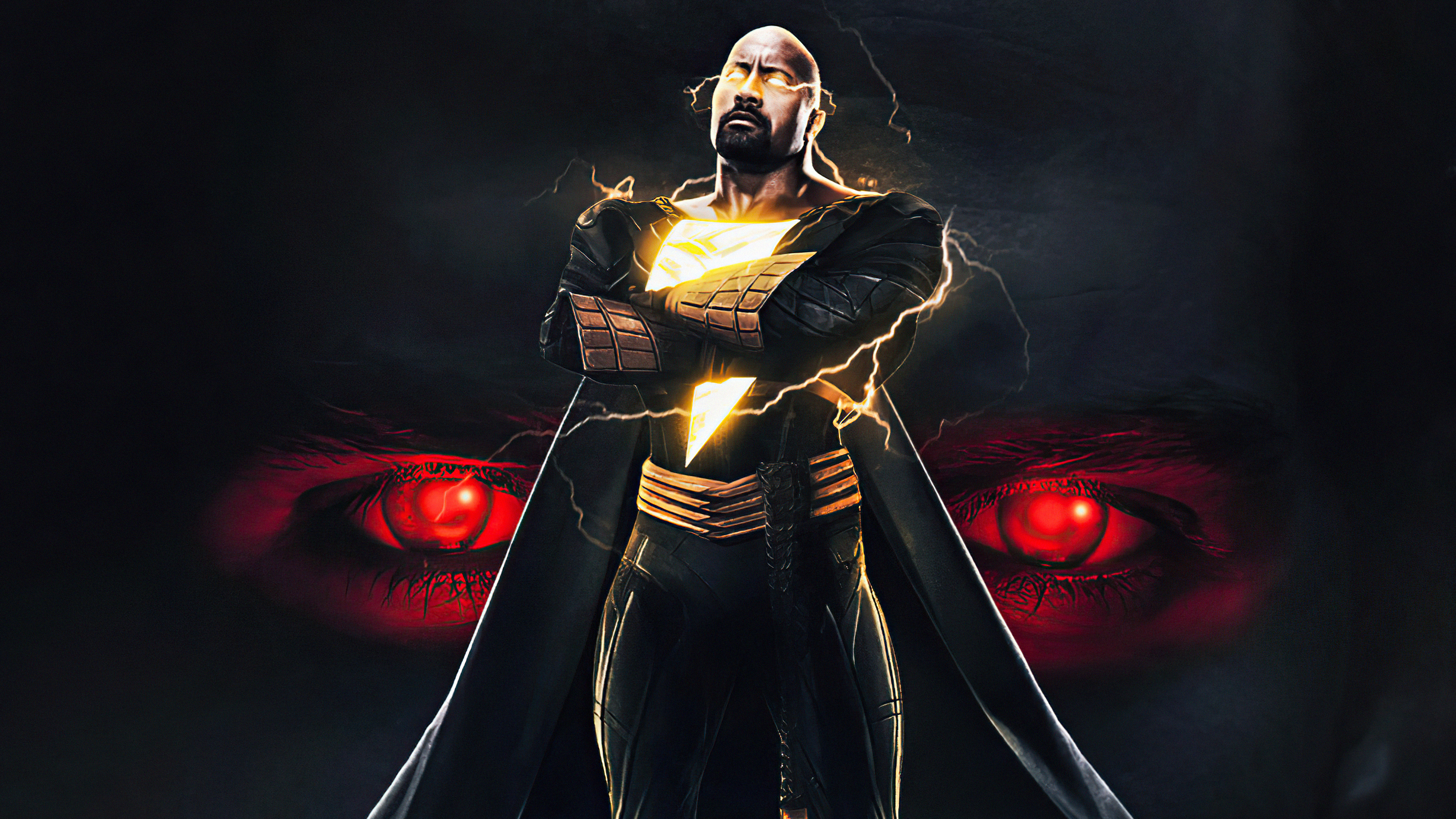 Black Adam As Dwayne Johnson Cool Art Wallpapers