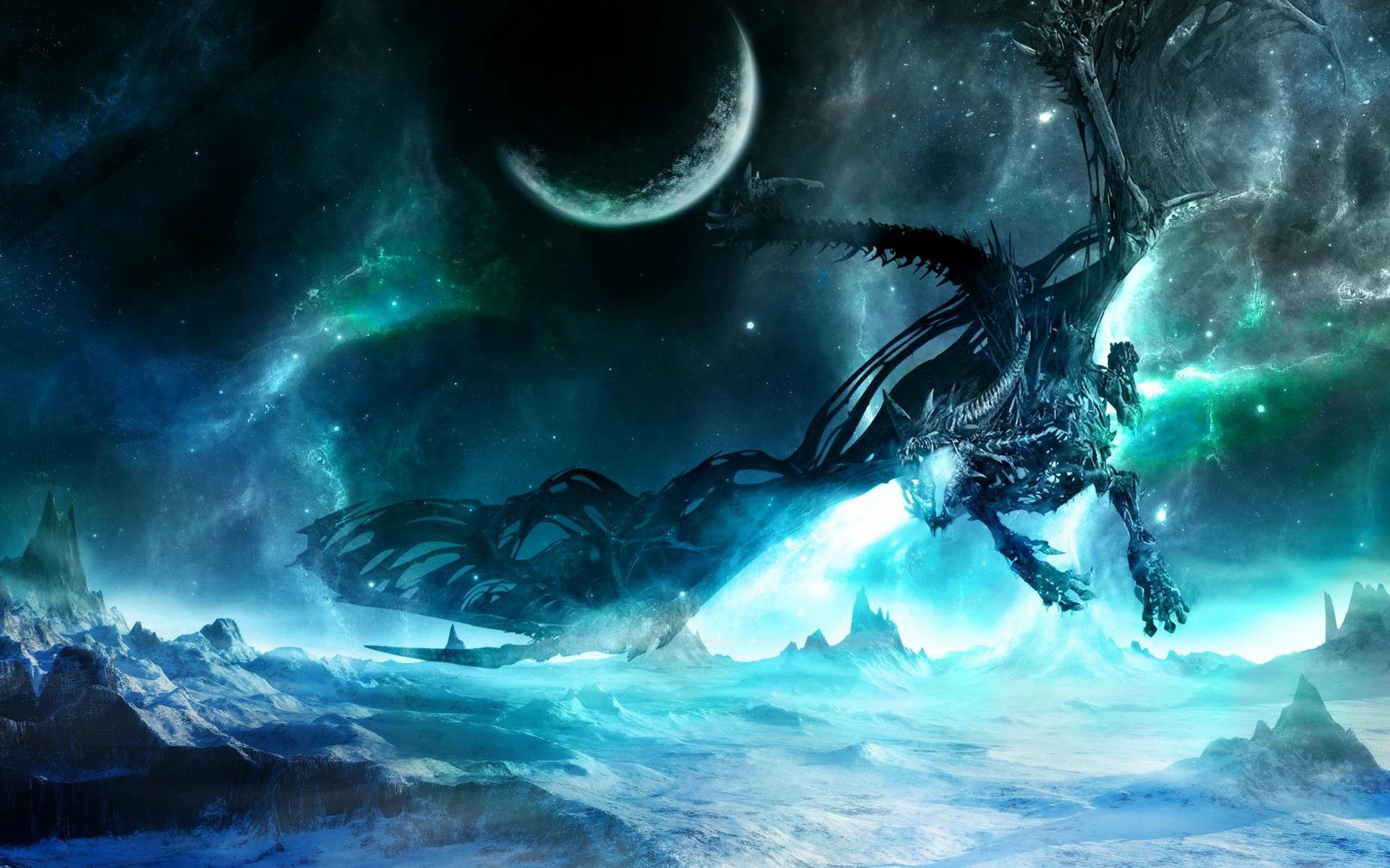 Black And Blue Dragon Wallpapers