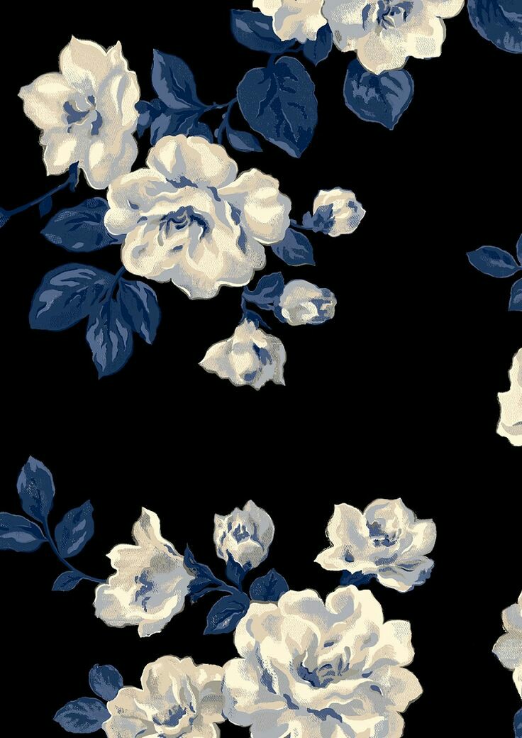 Black And Blue Flower Wallpapers