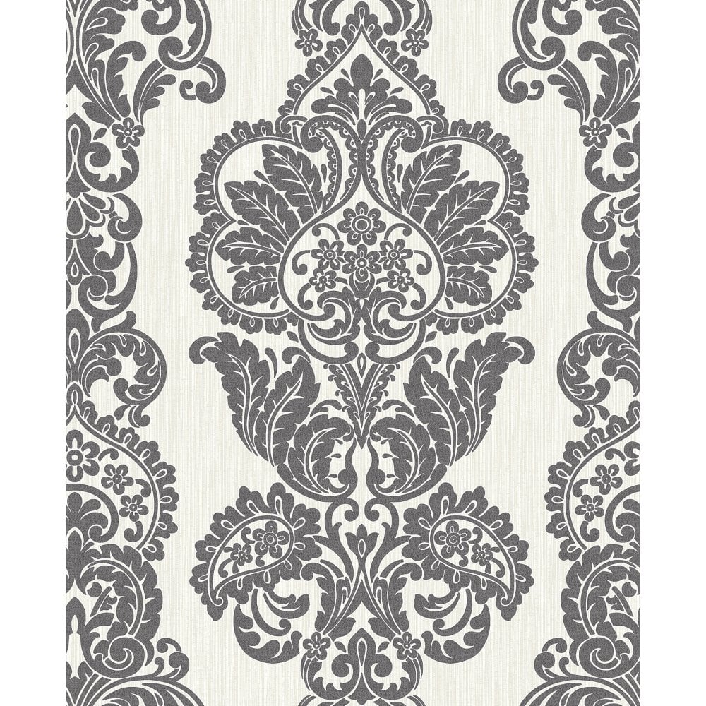 Black And Cream Damask Wallpapers