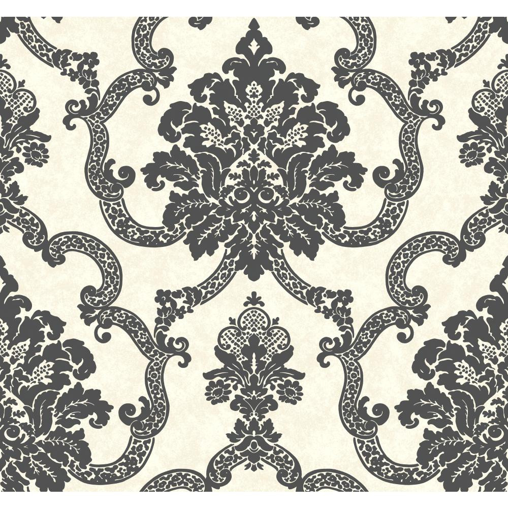 Black And Cream Damask Wallpapers