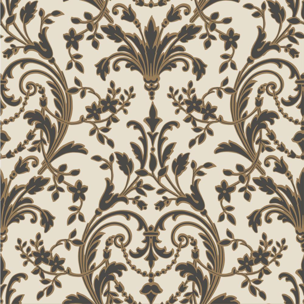 Black And Cream Damask Wallpapers