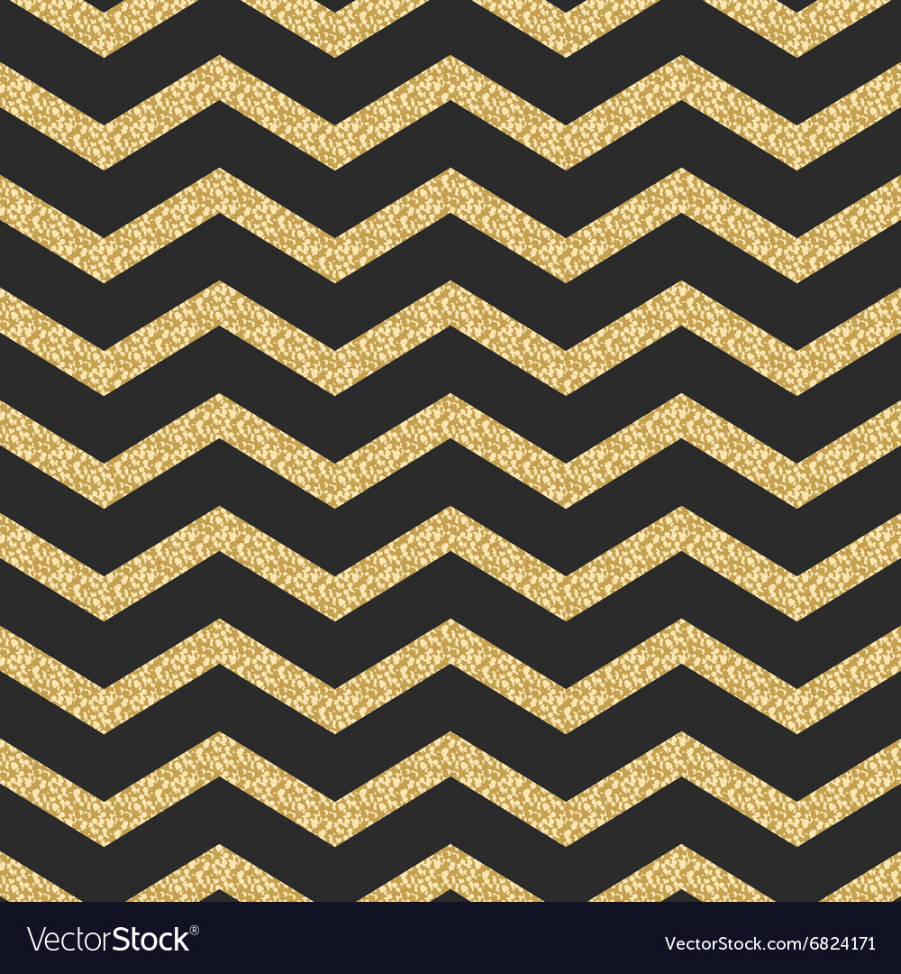 Black And Gold Glitter Chevron Background