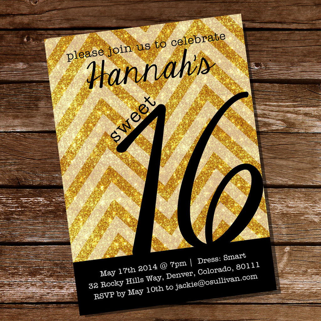 Black And Gold Glitter Chevron Background