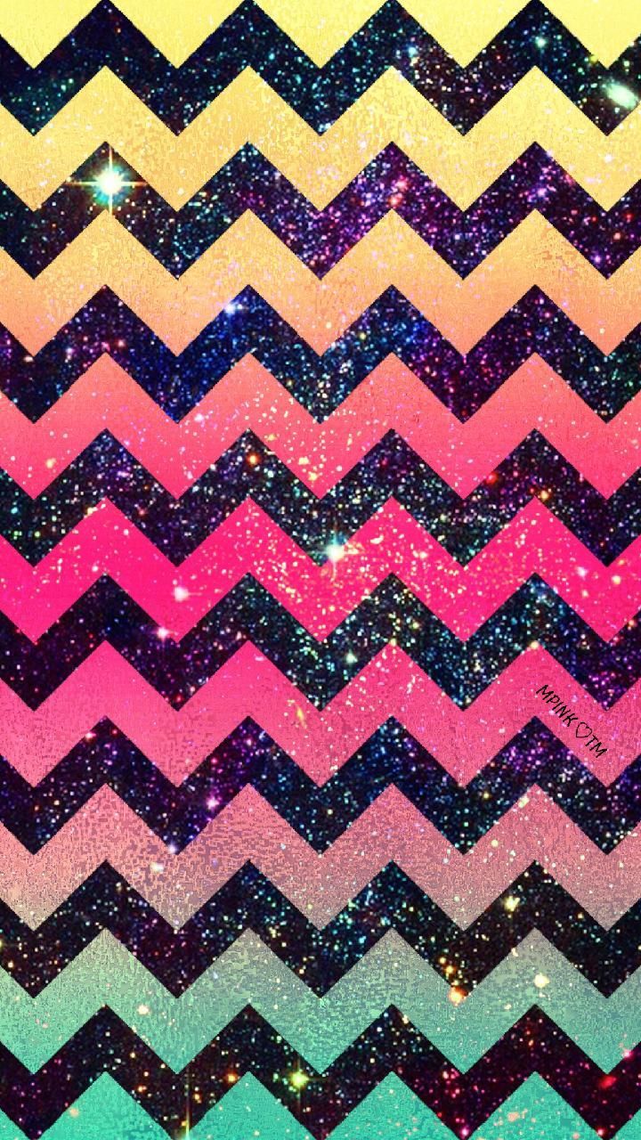 Black And Gold Glitter Chevron Background