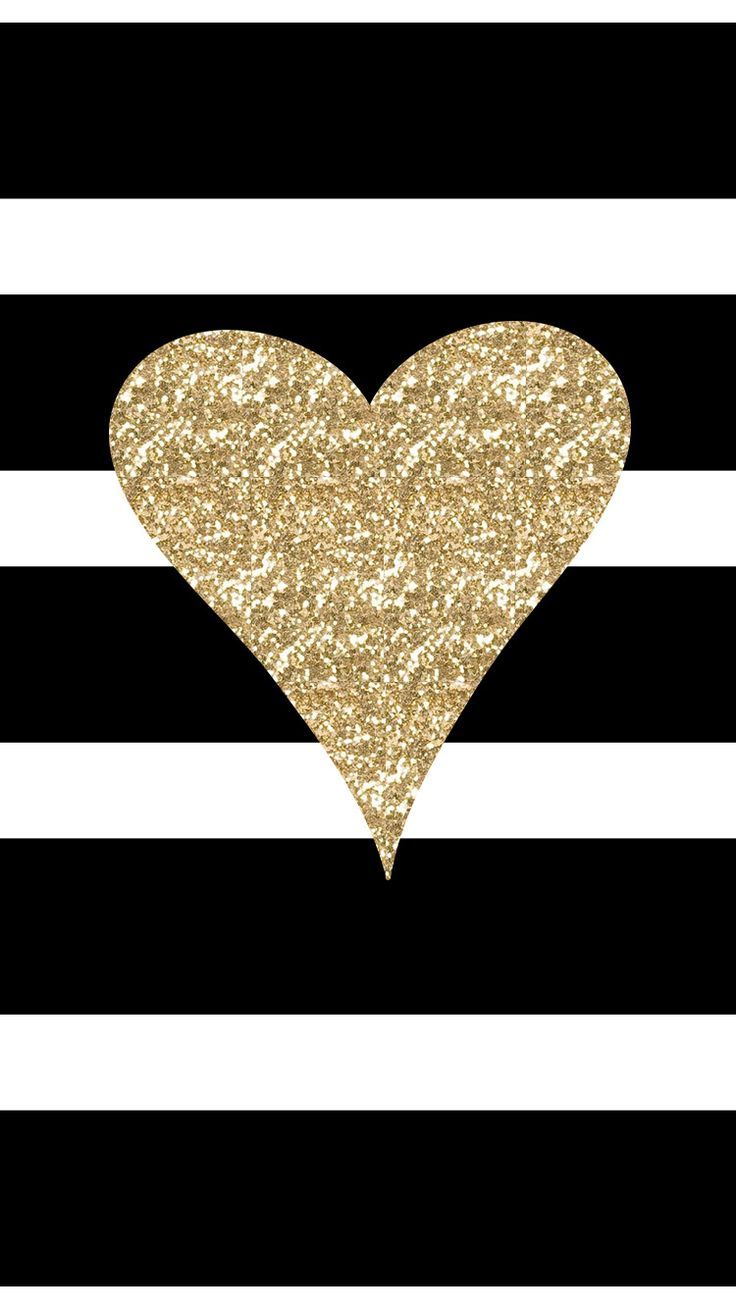 Black And Gold Glitter Chevron Background