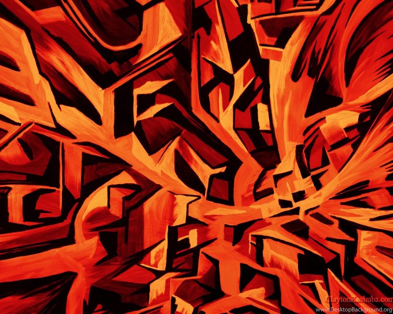 Black And Orange Abstract Wallpapers