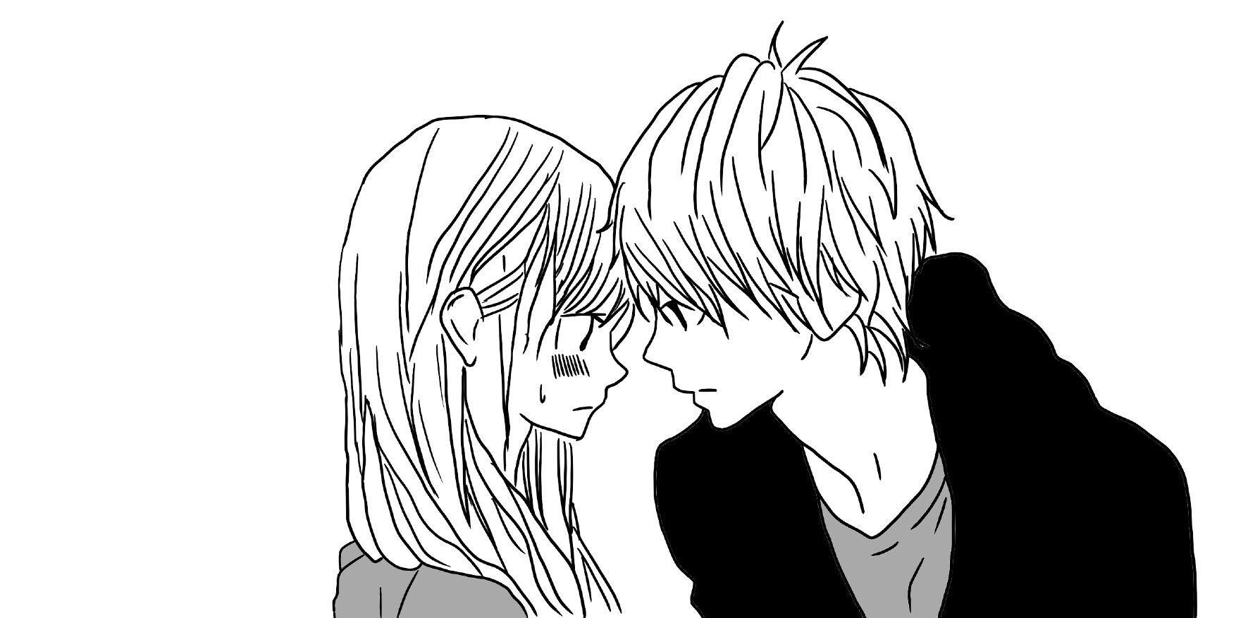 Black And White Anime Couple Wallpapers