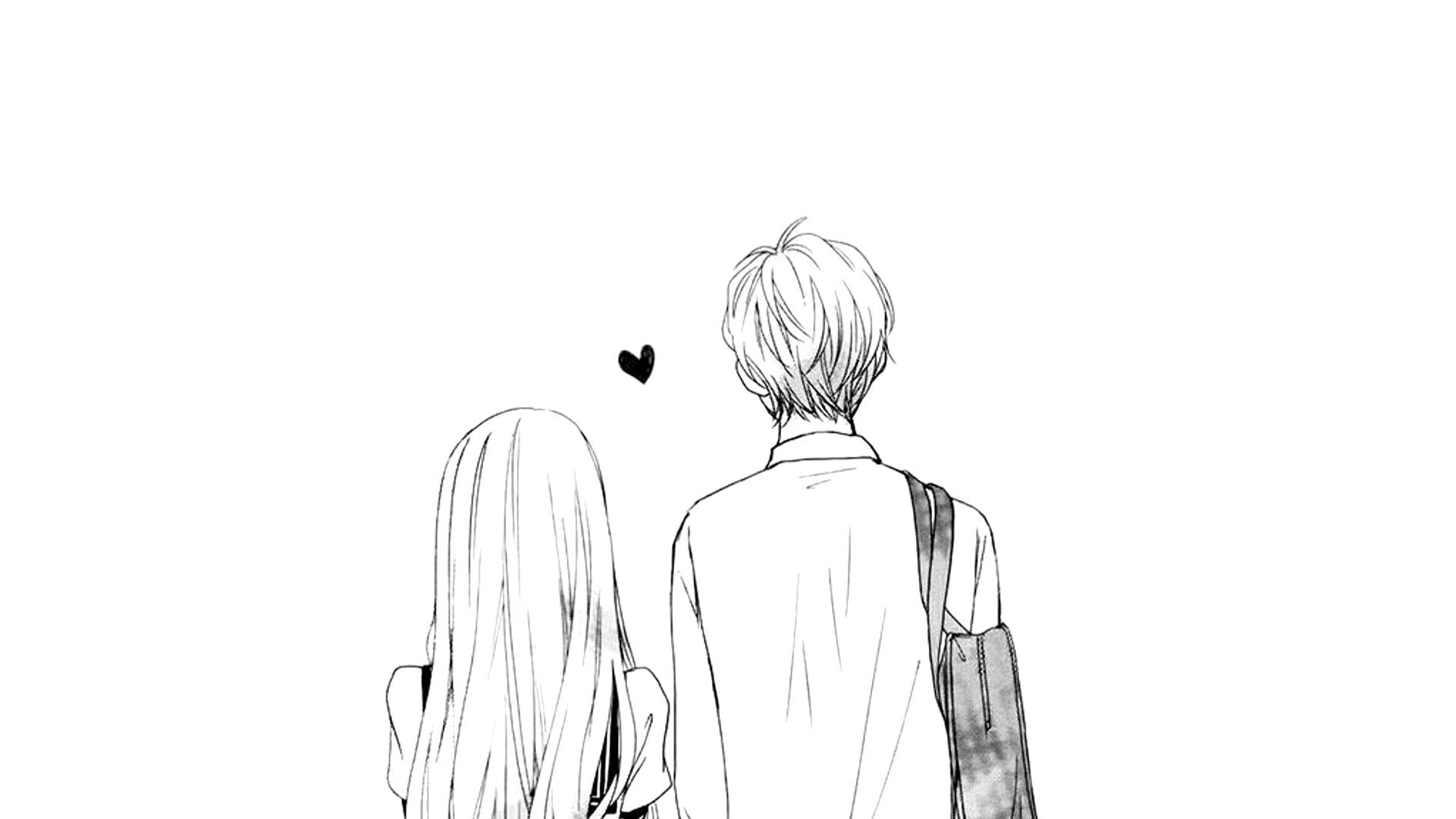 Black And White Anime Couple Wallpapers