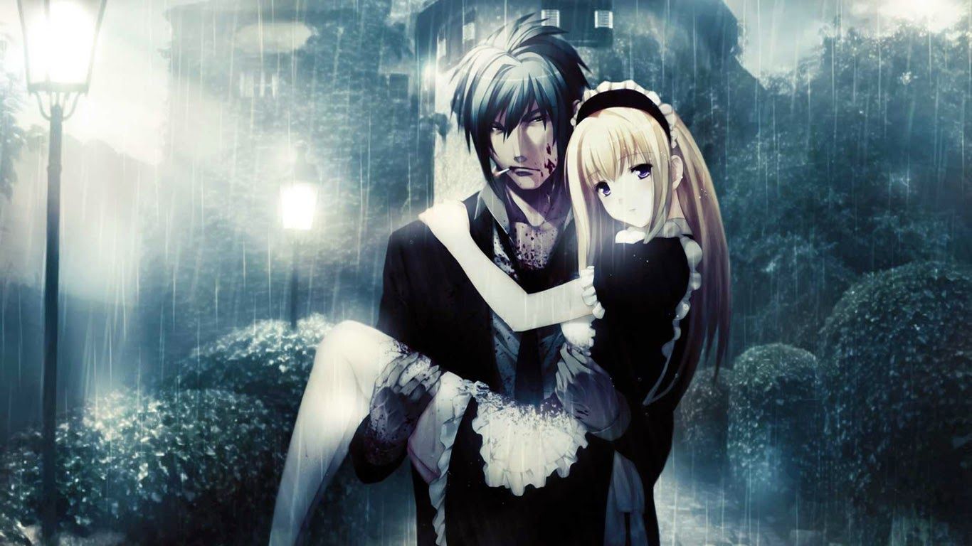 Black And White Anime Couple Wallpapers