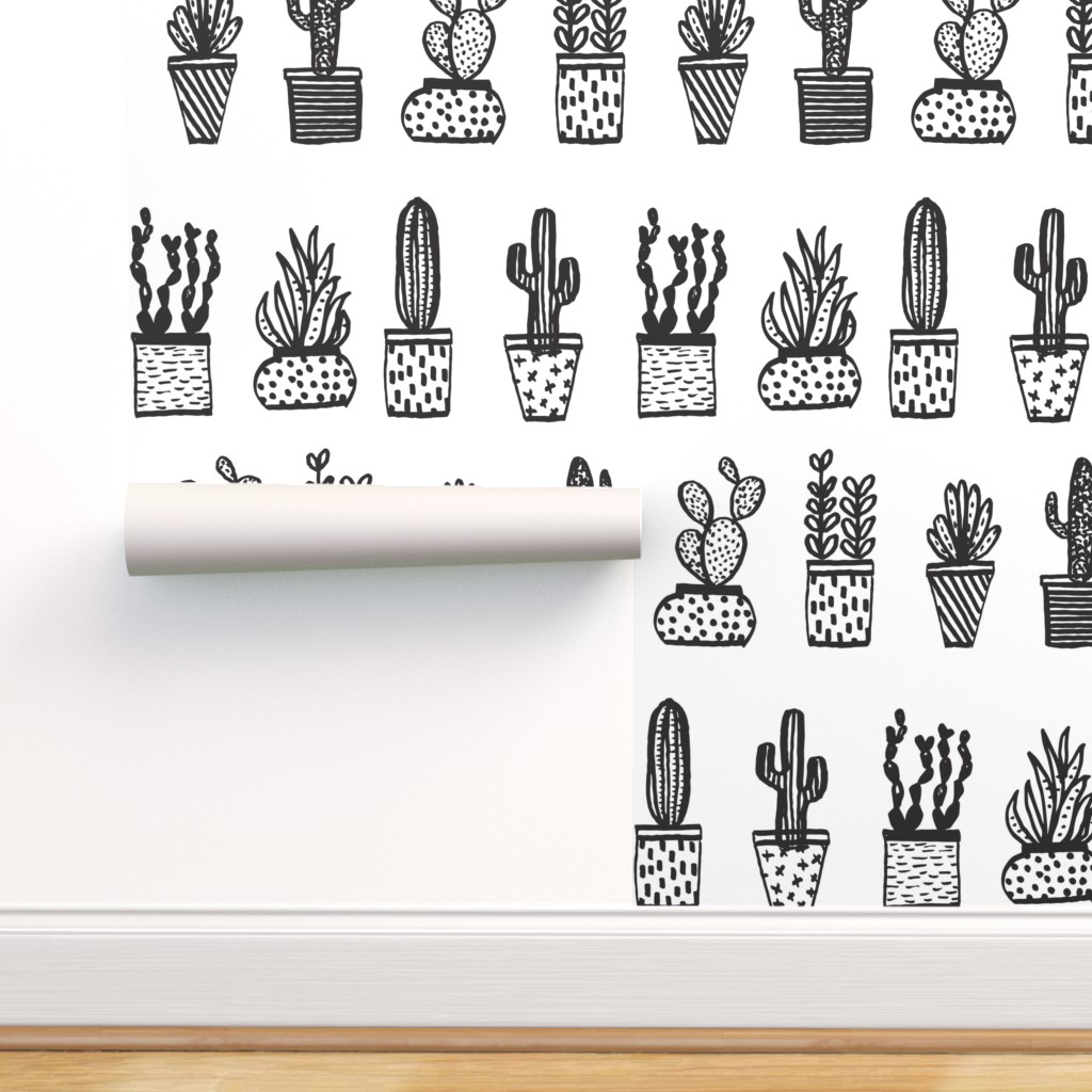 Black And White Cactus Wallpapers