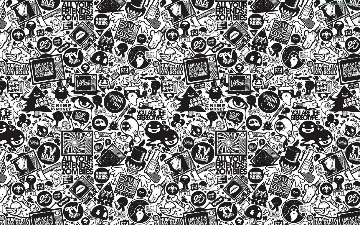 Black And White Doodle Wallpapers