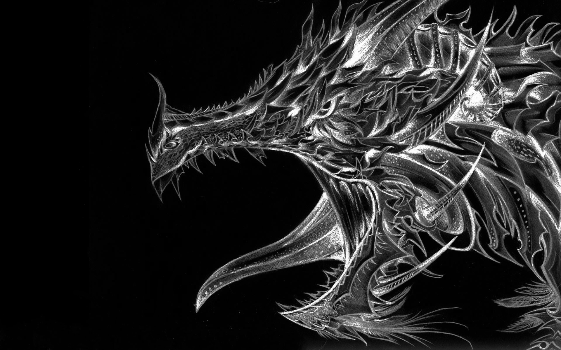 Black And White Dragon Wallpapers