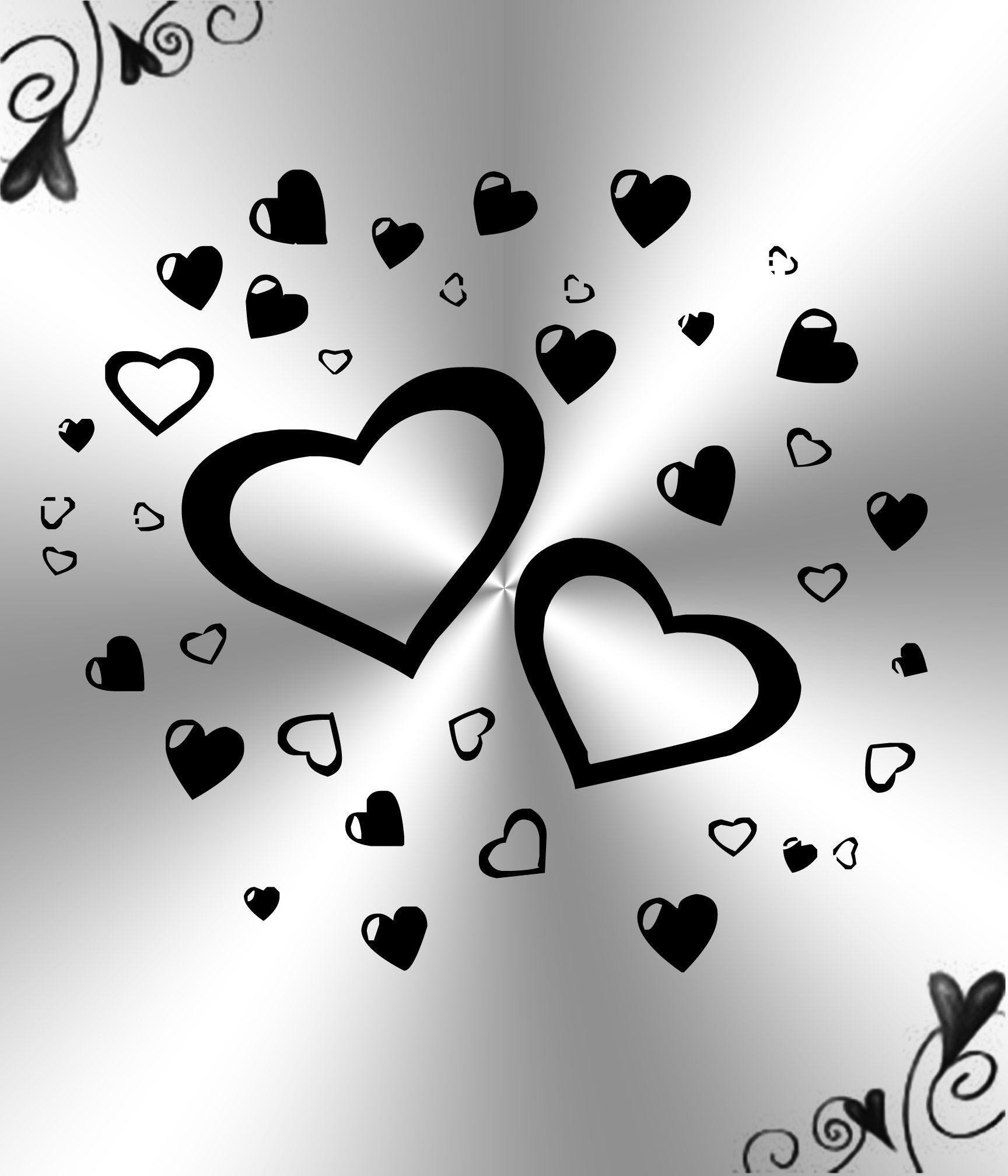 Black And White Heart Wallpapers