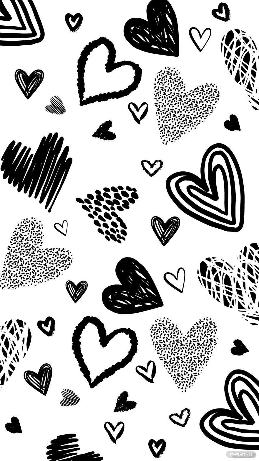 Black And White Heart Wallpapers