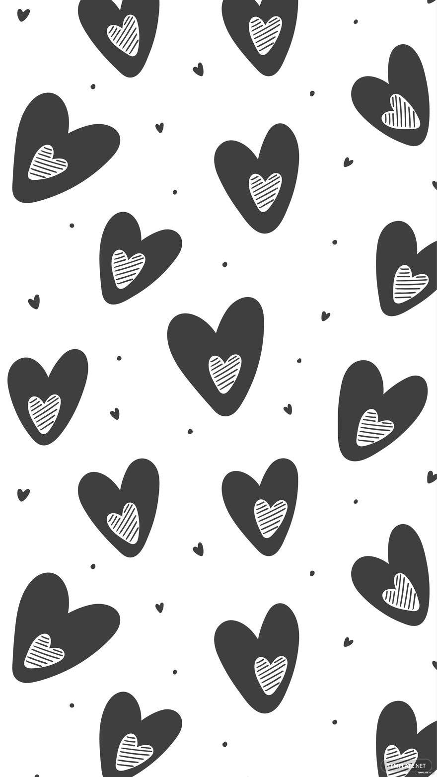 Black And White Heart Wallpapers