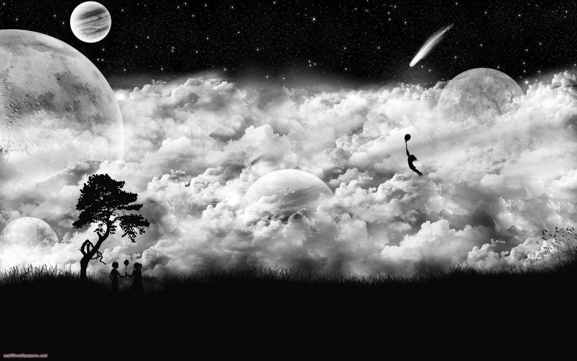 Black And White Space Wallpapers