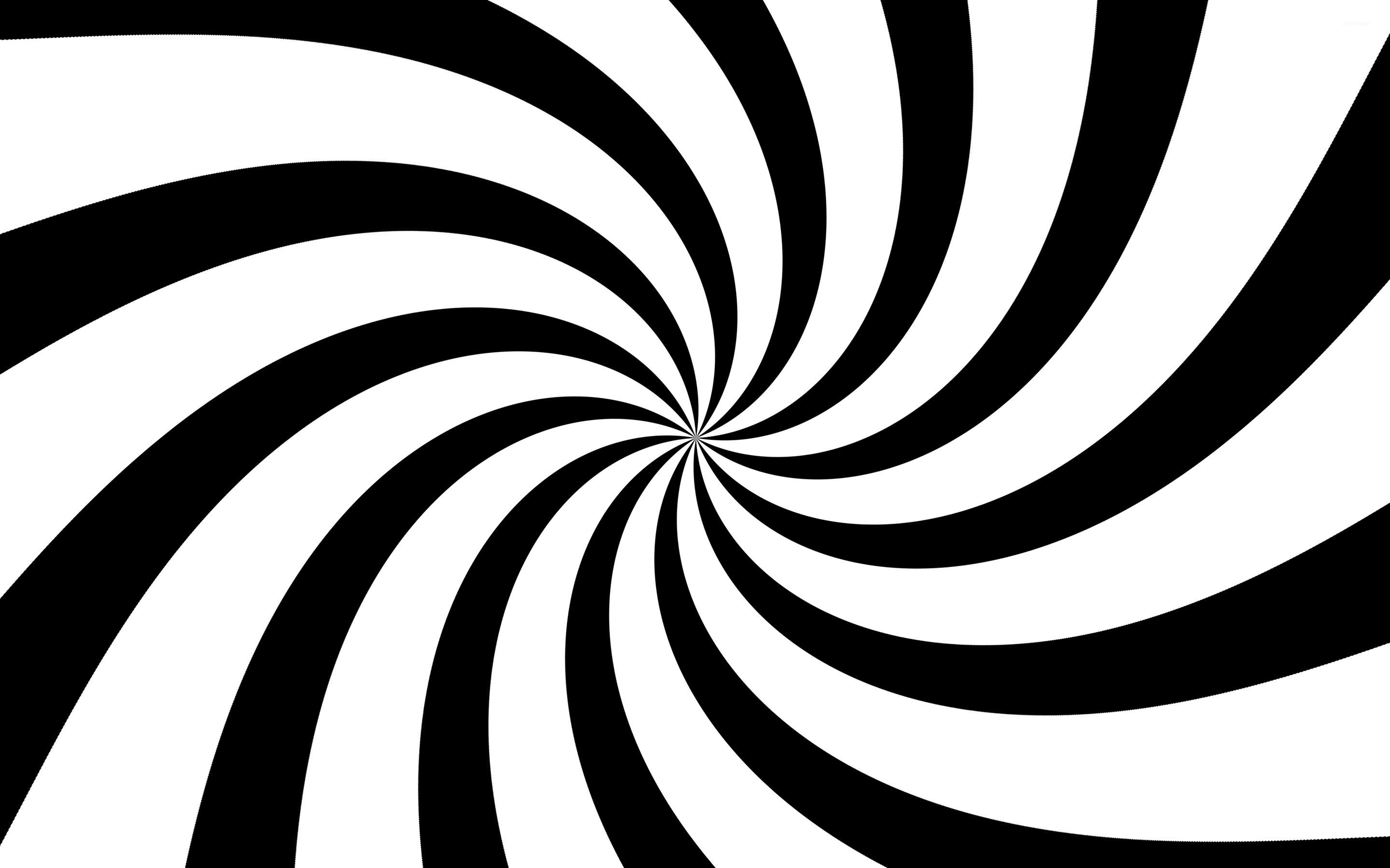 Black And White Spiral Background