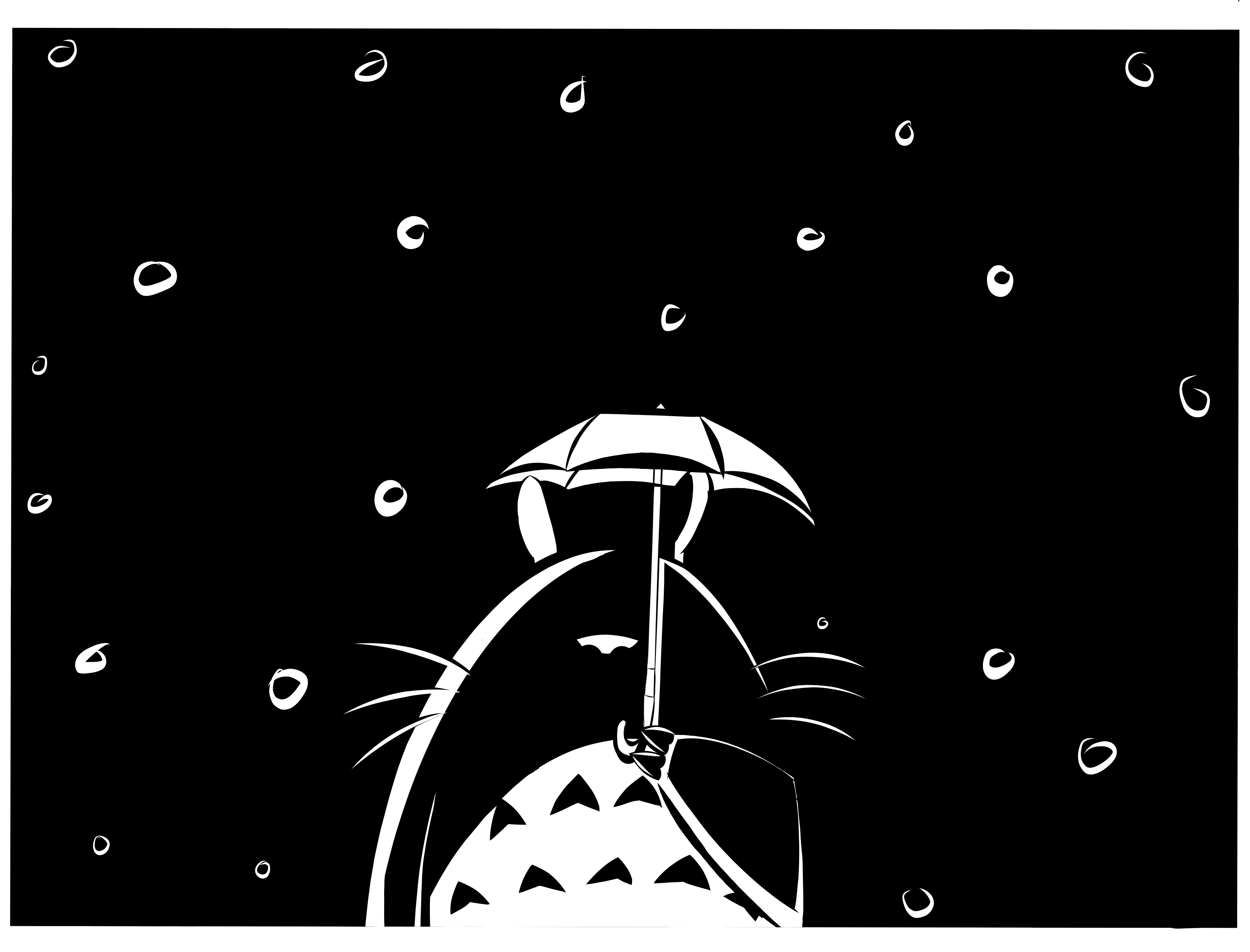 Black And White Totoro Wallpapers