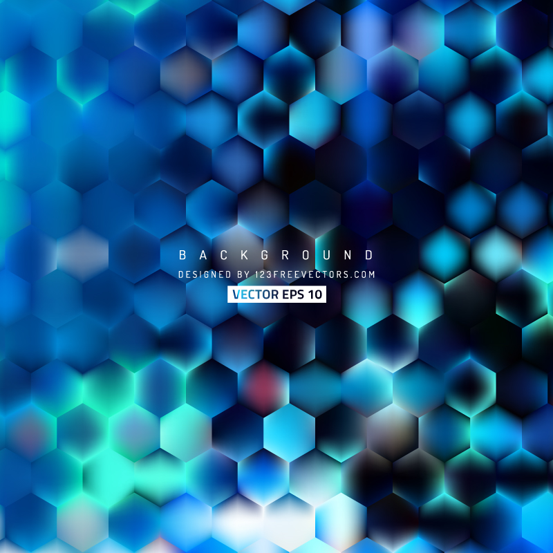 Black Blue Hexagon Pattern Wallpapers