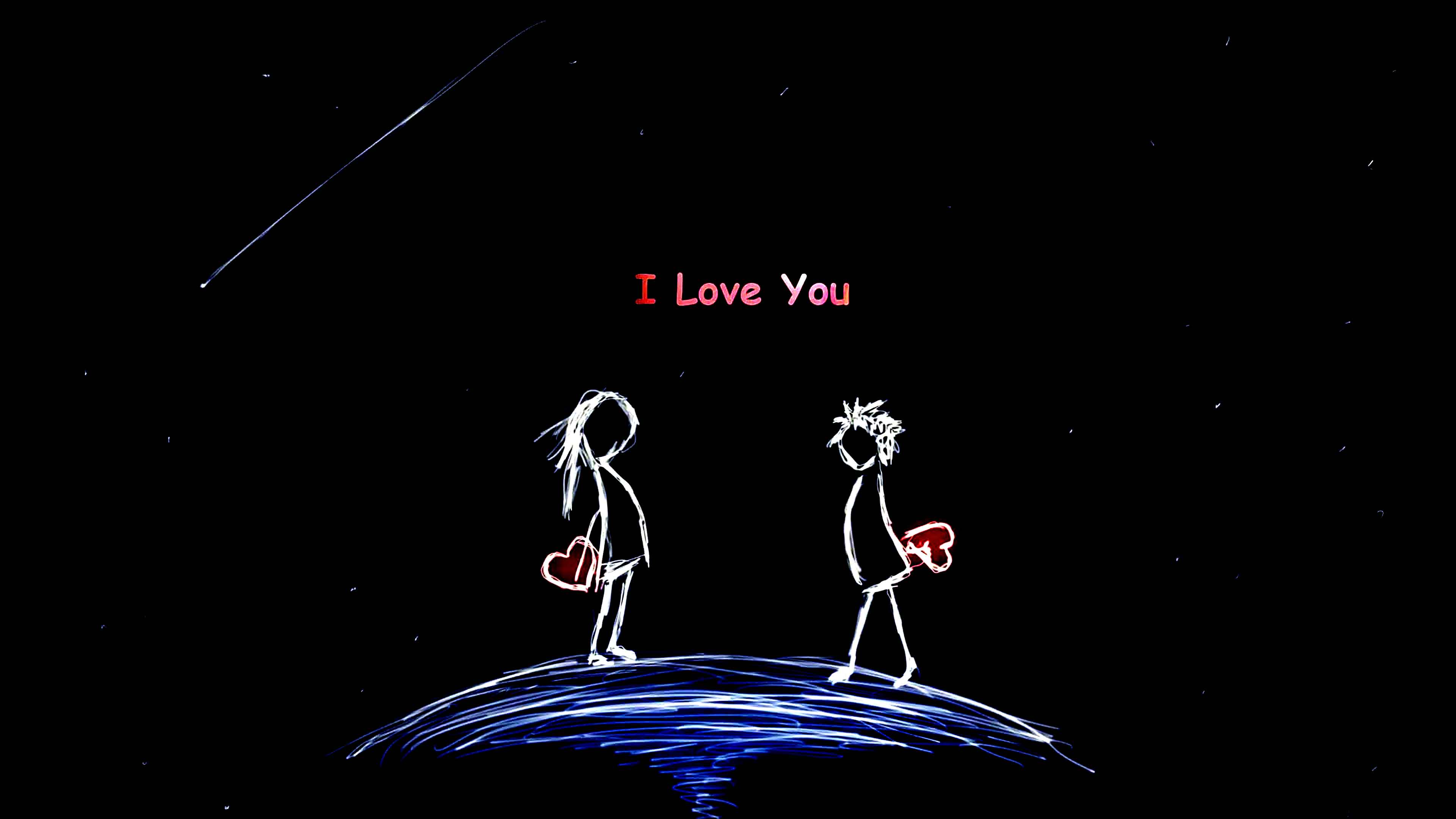 Black Cartoon Love Couple Wallpapers