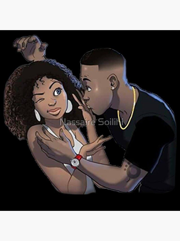 Black Cartoon Love Couple Wallpapers