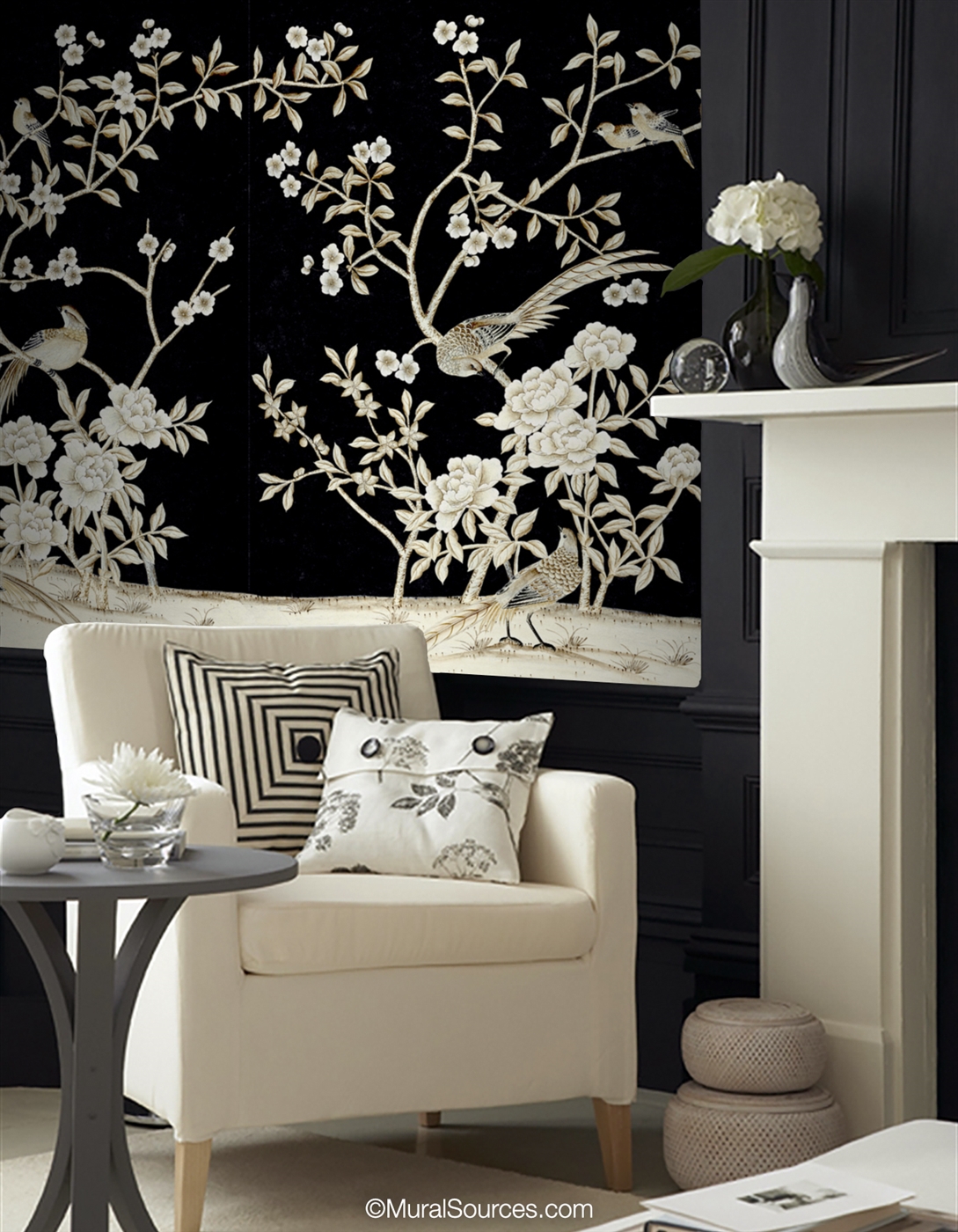 Black Chinoiserie Wallpapers