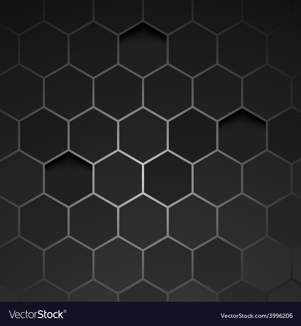 Black Hexagon Background