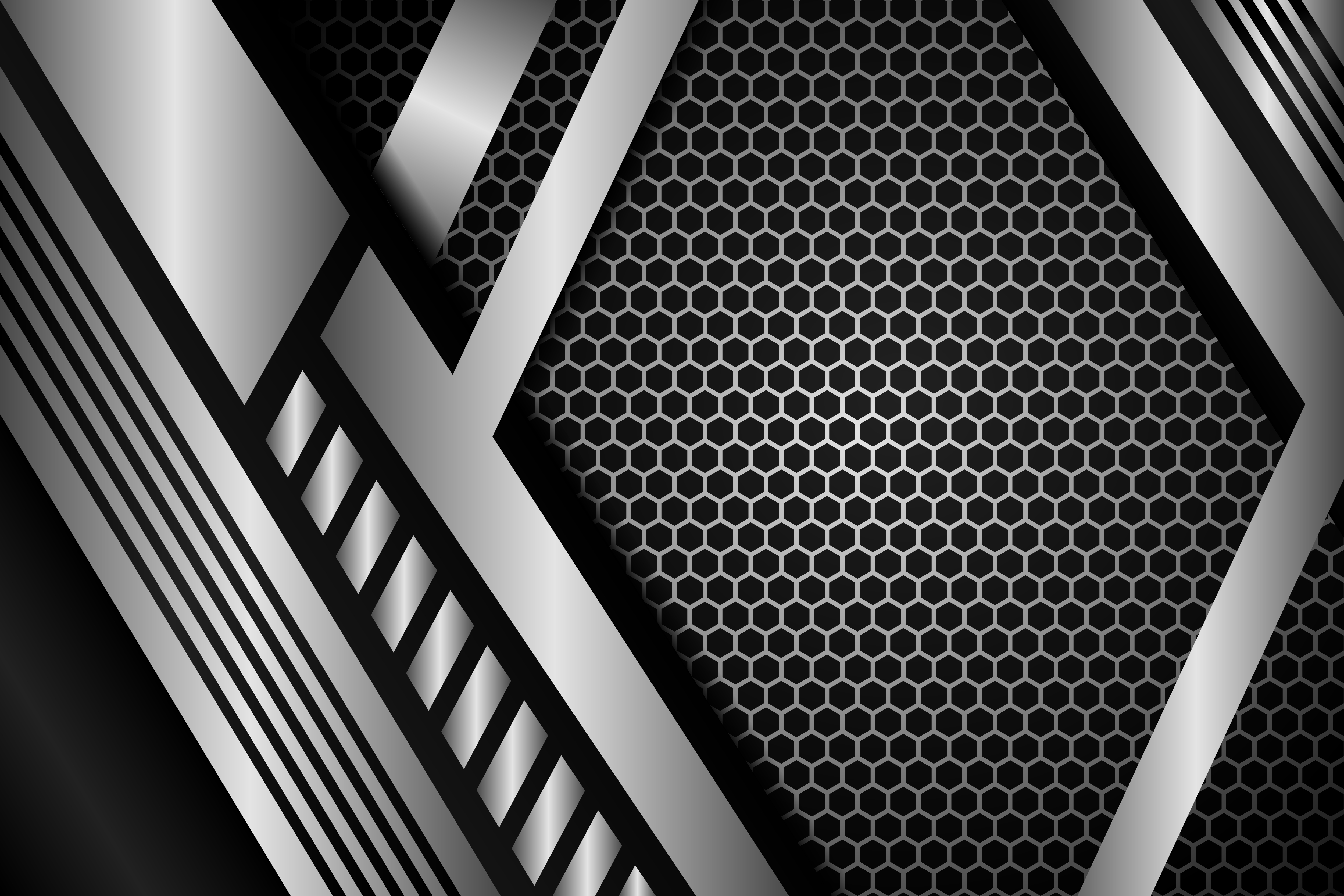 Black Hexagon Background