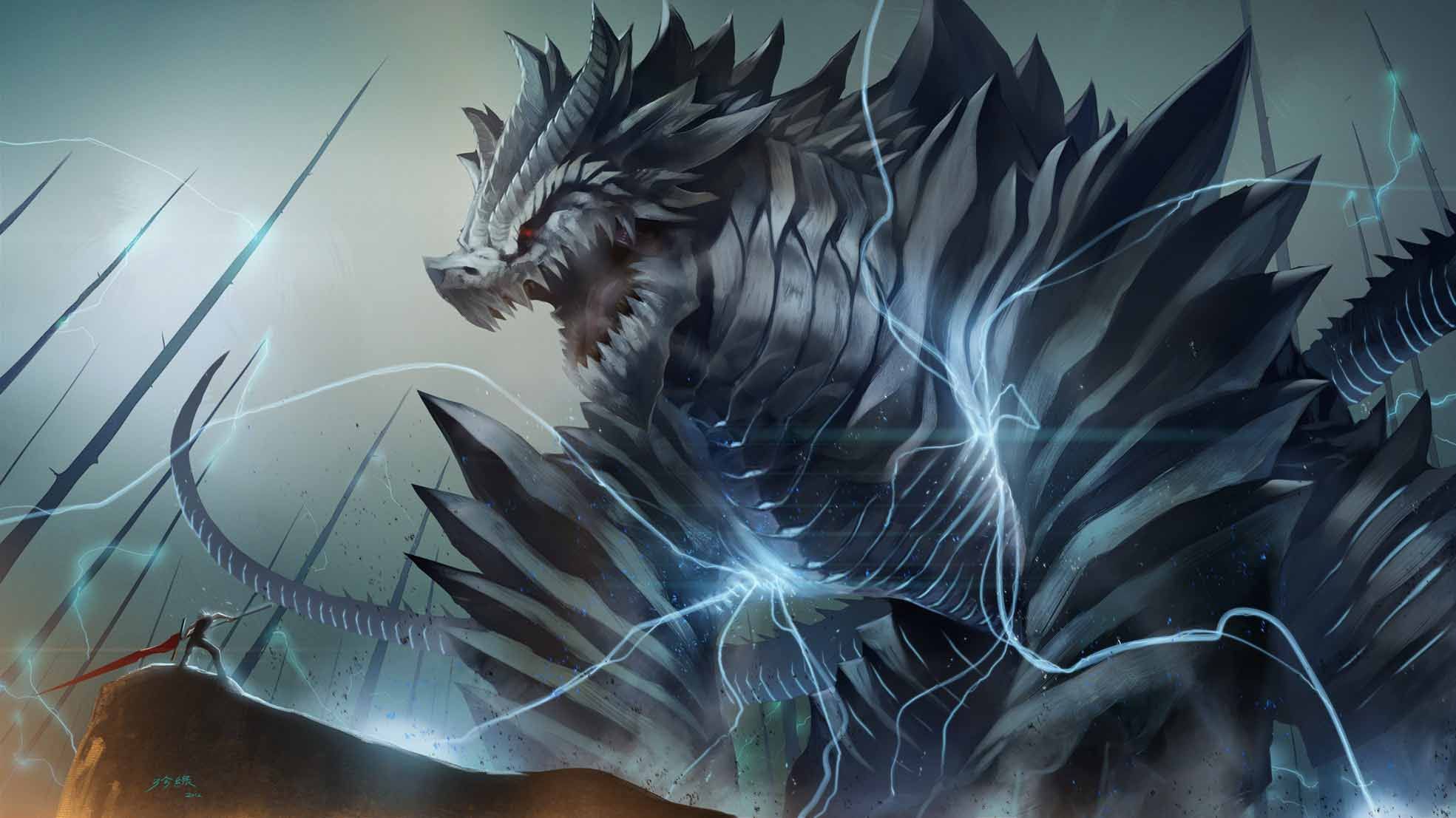 Black Lightning Dragon Wallpapers