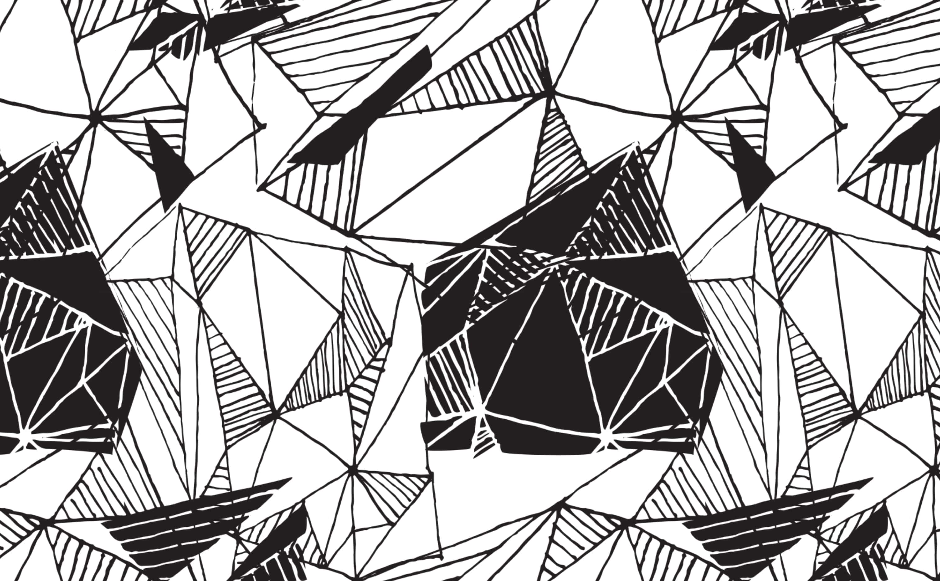 Black Lines And Shapes Art Wallpapers