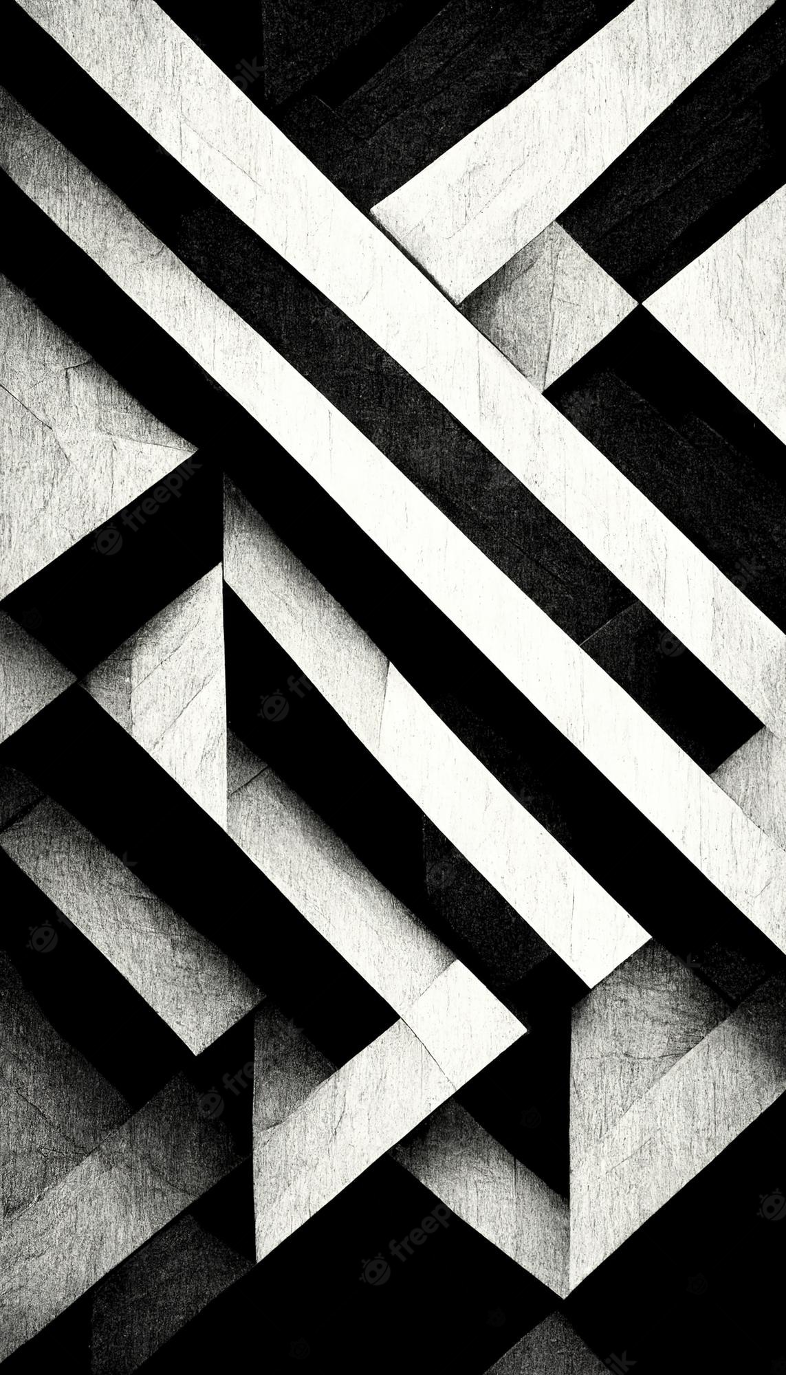 Black Lines And Shapes Art Wallpapers