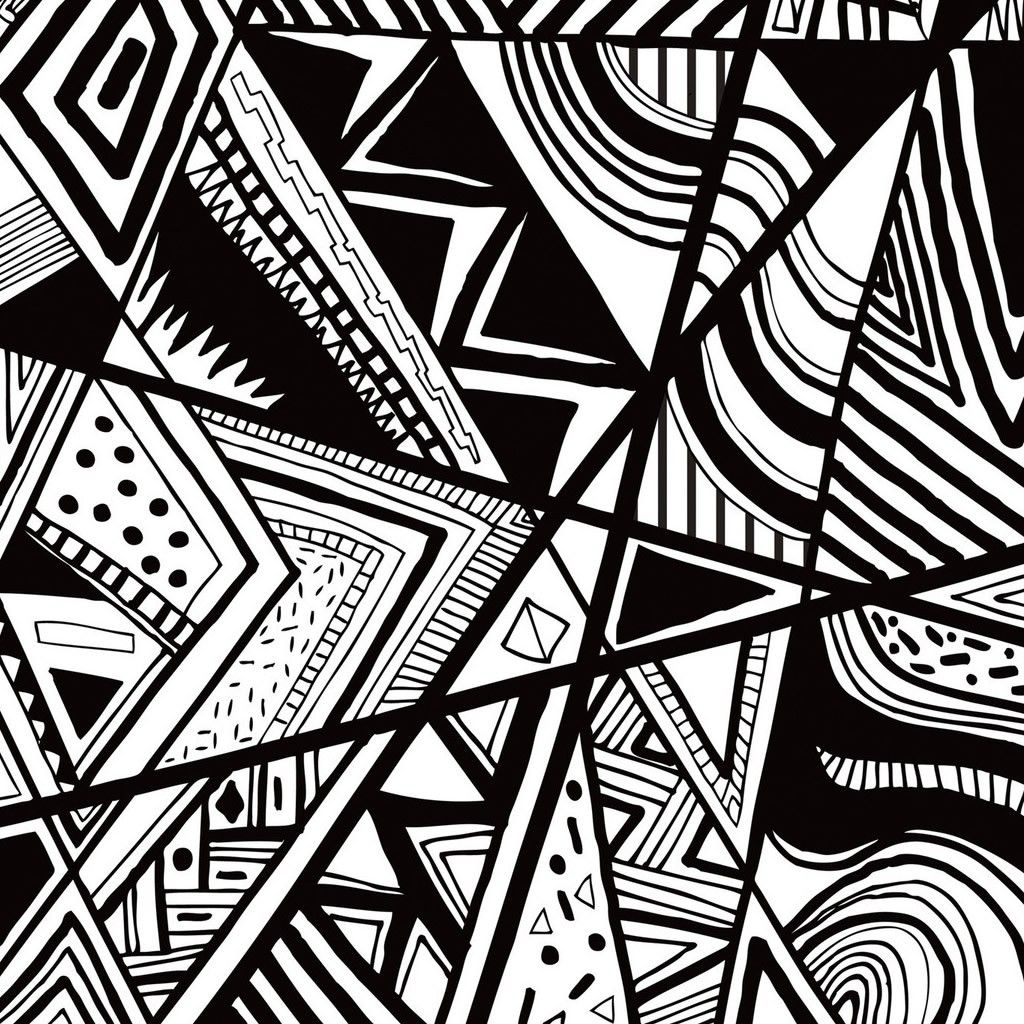 Black Lines And Shapes Art Wallpapers