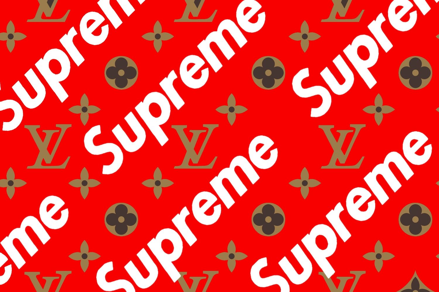 Black Louis Vuitton Supreme Wallpapers