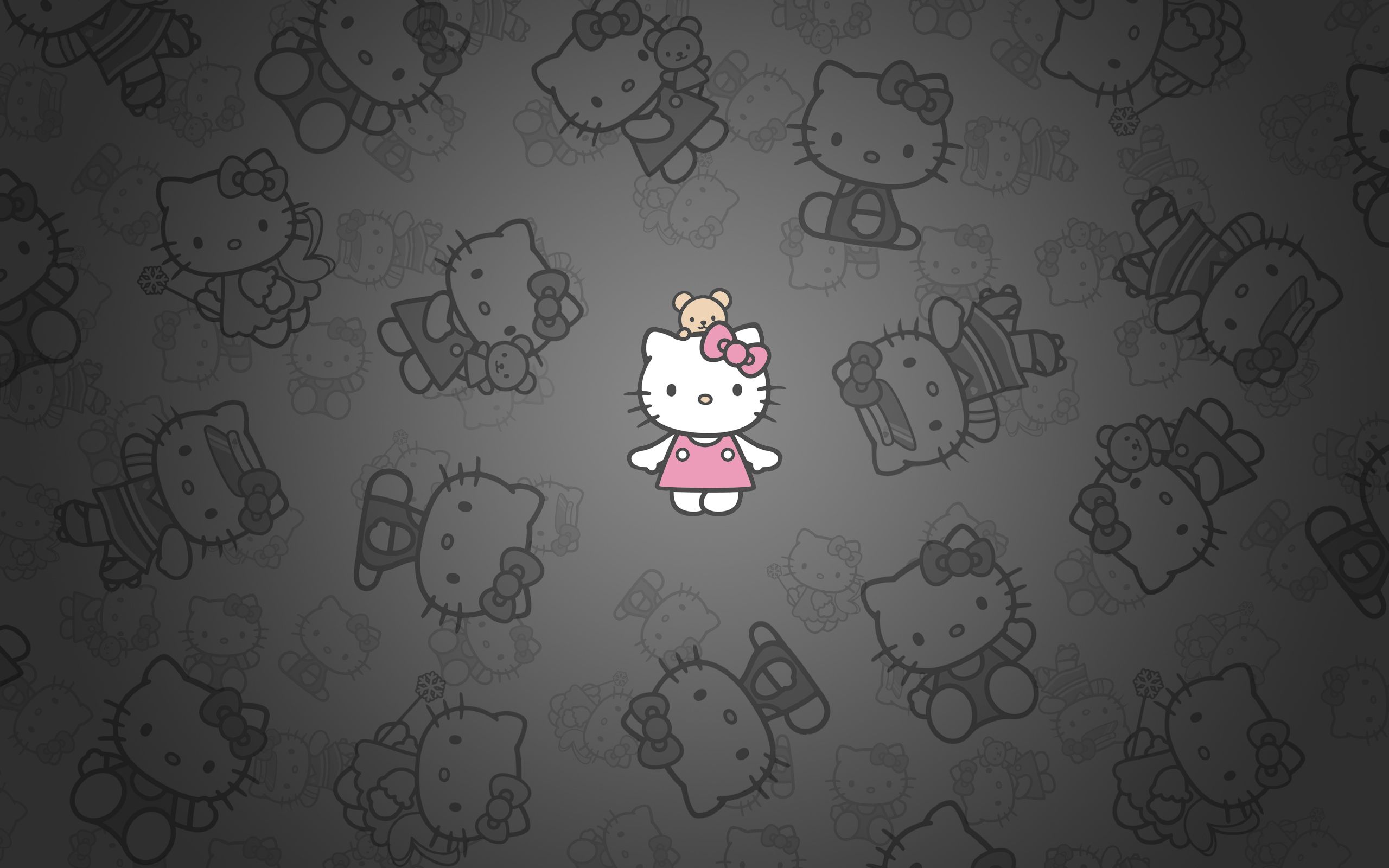 Black Love Hello Kitty Wallpapers