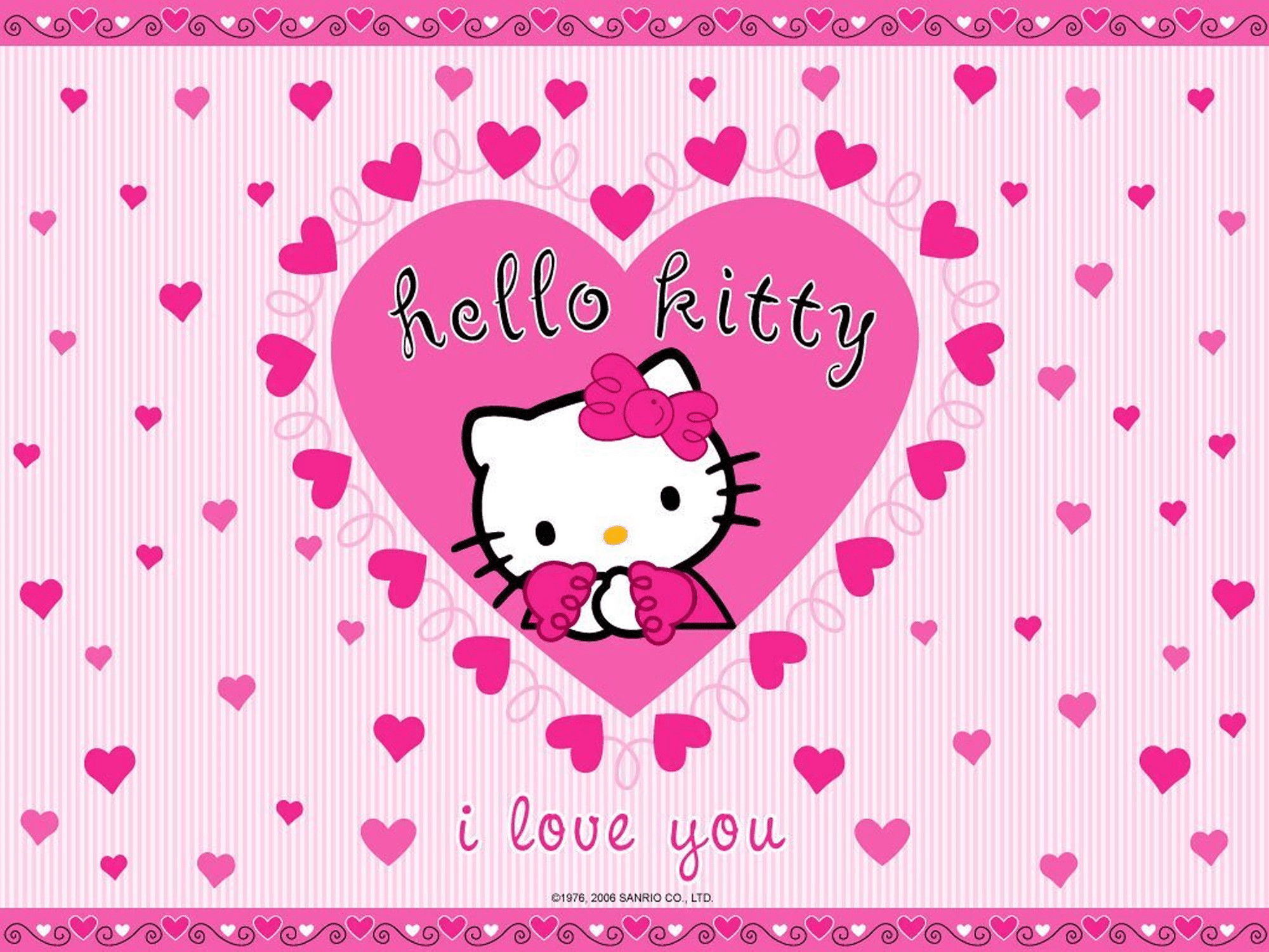 Black Love Hello Kitty Wallpapers