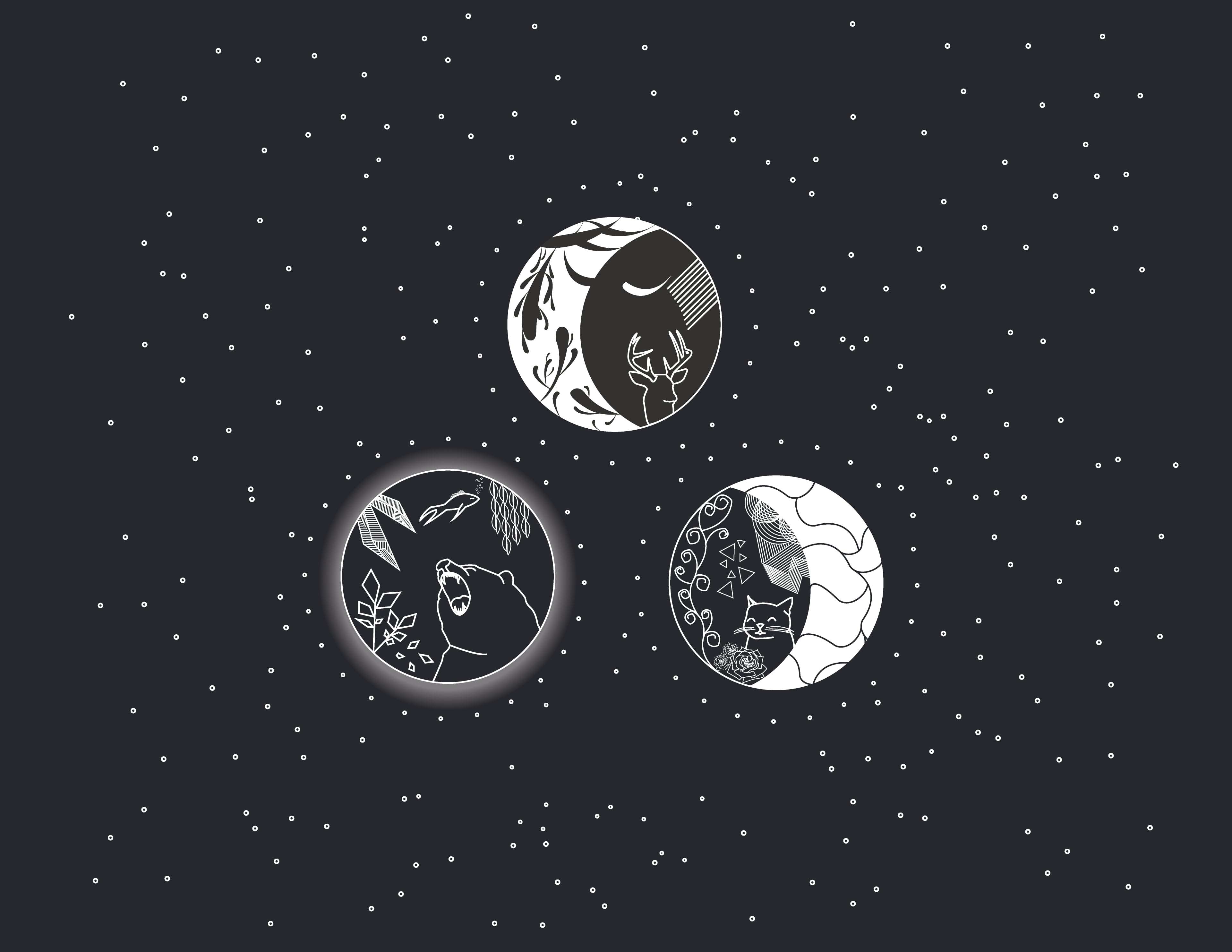 Black Moon And Stars Wallpapers