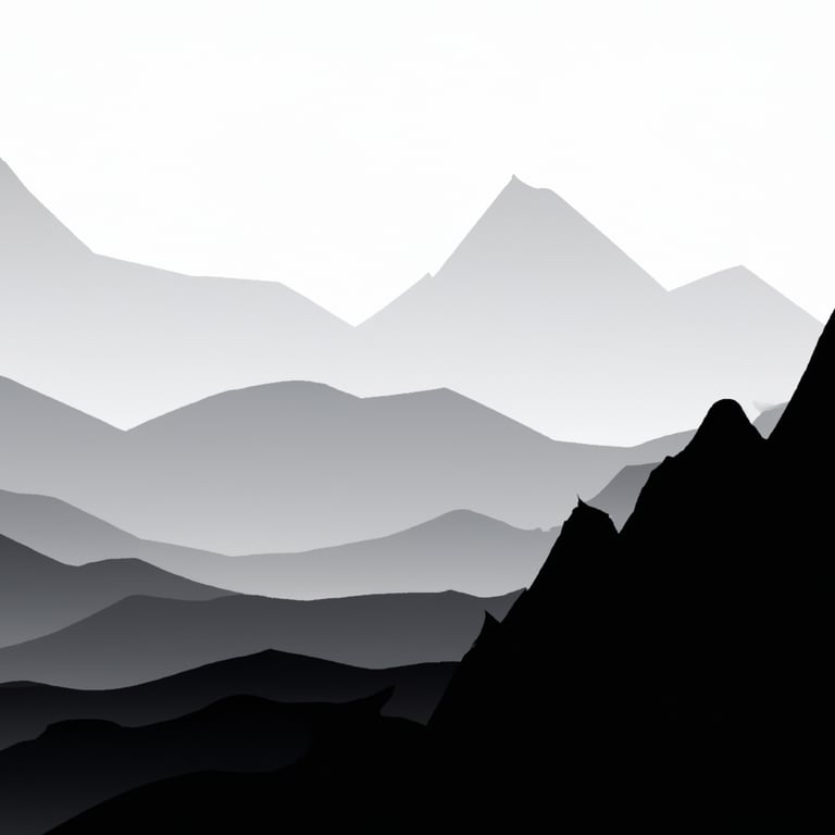 Black Mountains Vector Minimal Art Wallpapers