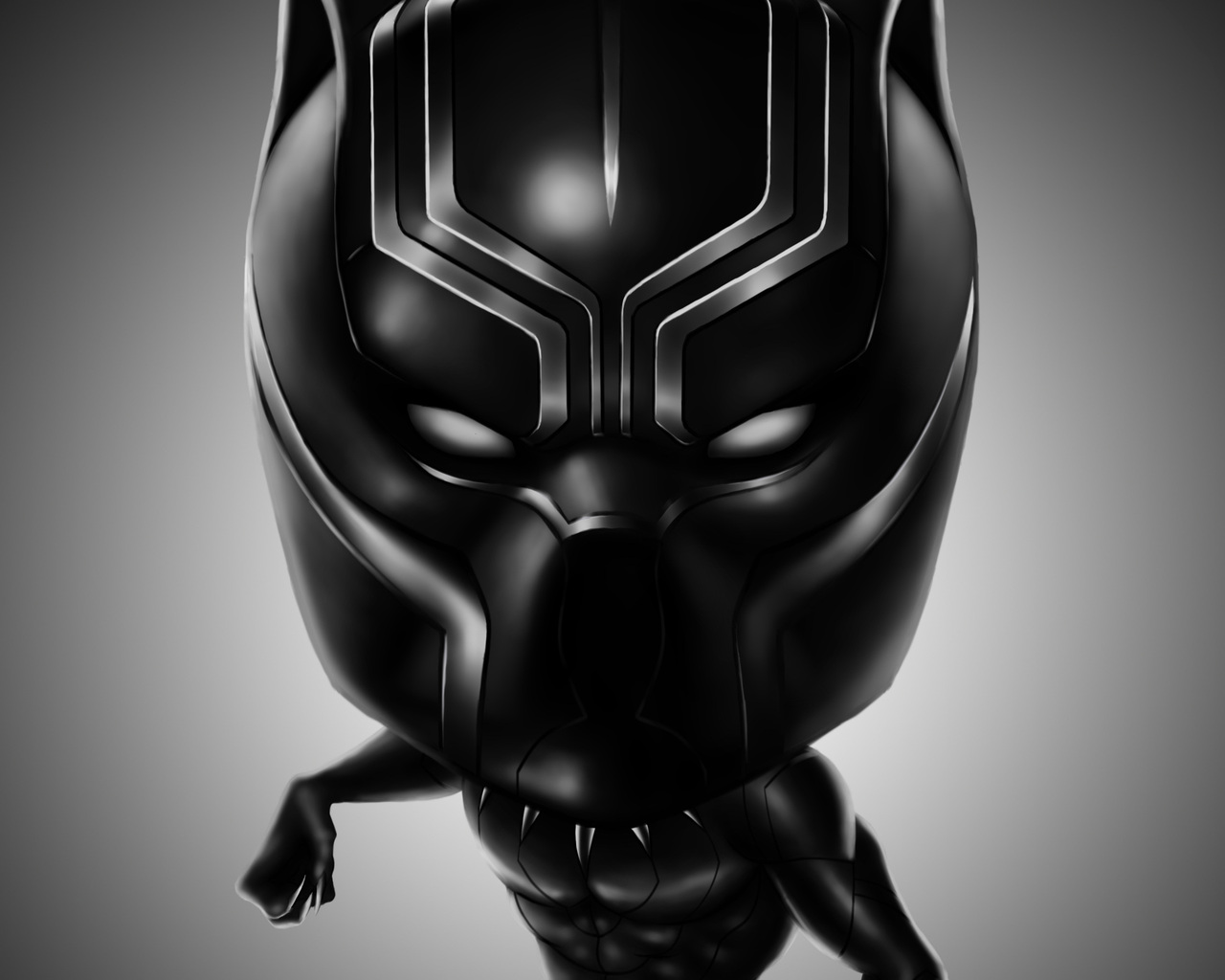 Black Panther Cool Digital Comic Art Wallpapers