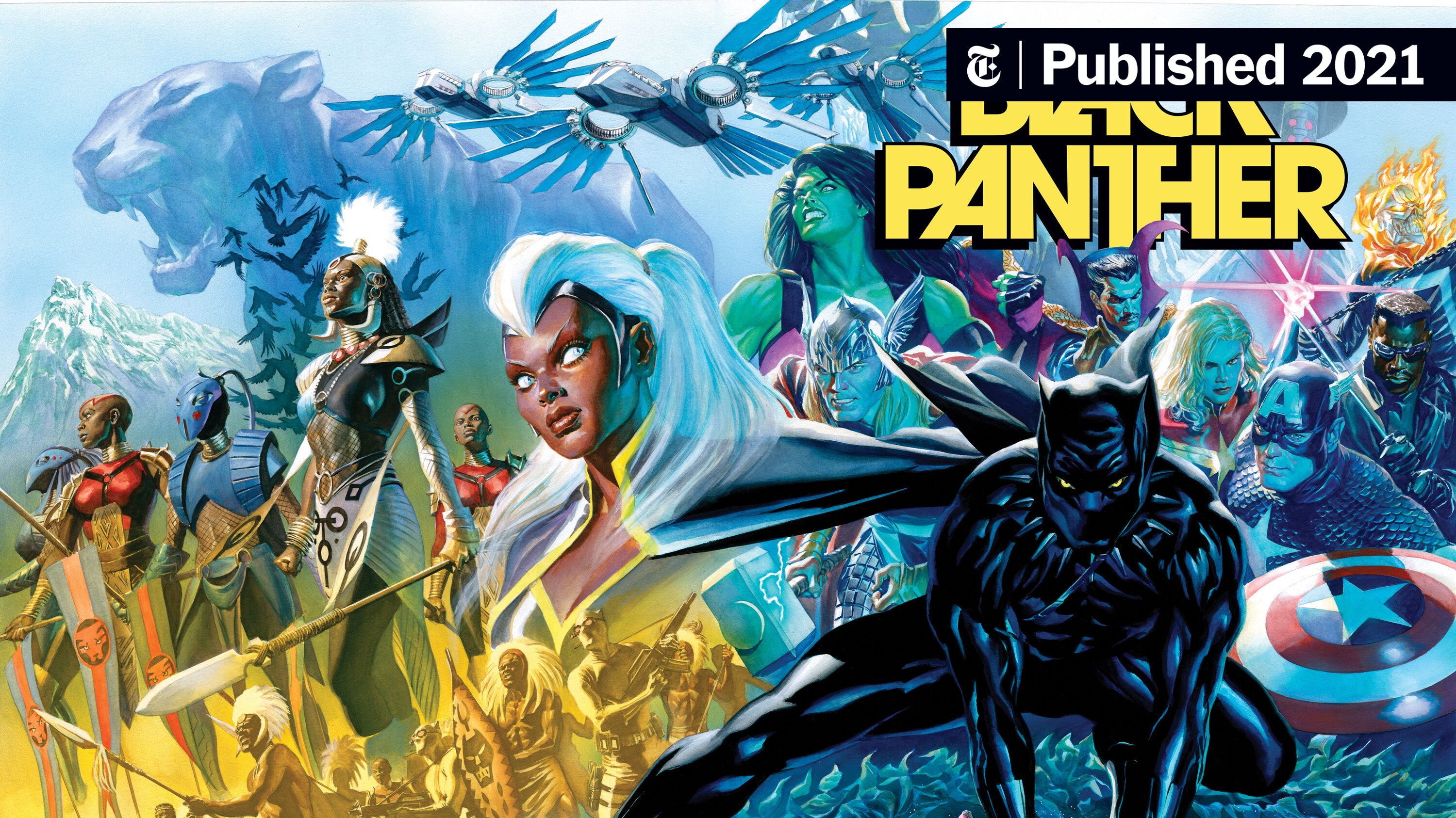 Black Panther Cool Digital Comic Art Wallpapers